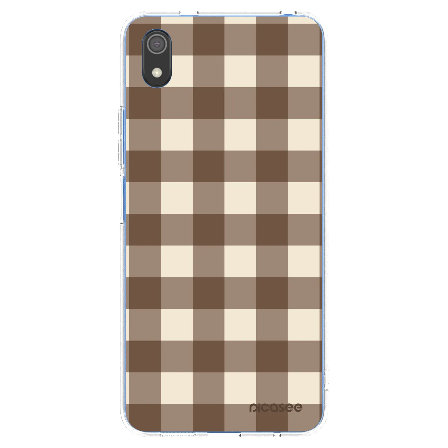 Picasee silikonski prozorni ovitek za Xiaomi Redmi 7A - Brown grid