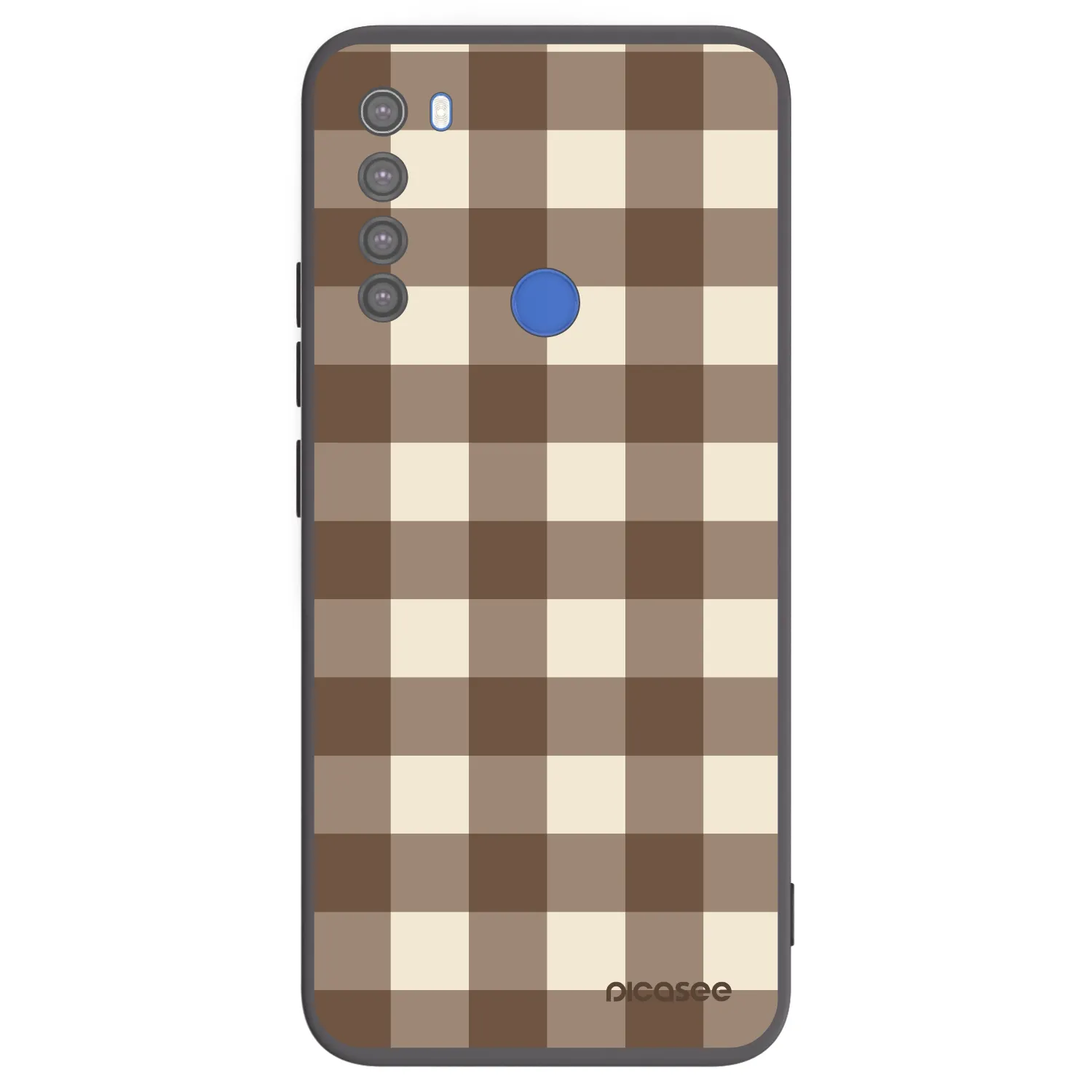 Picasee silikonski črni ovitek za Xiaomi Redmi Note 8T - Brown grid