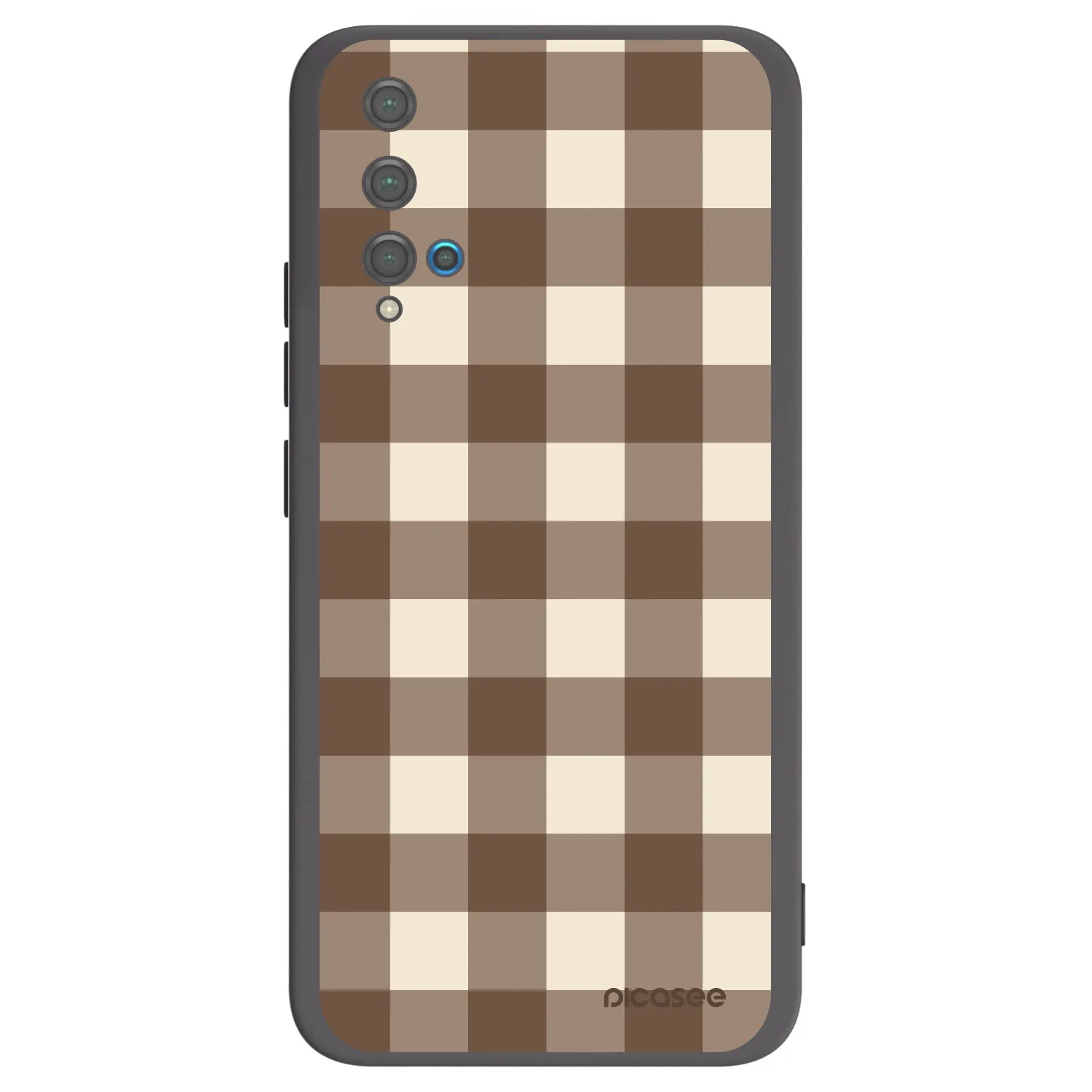 Picasee silikonski črni ovitek za Huawei Nova 5T - Brown grid