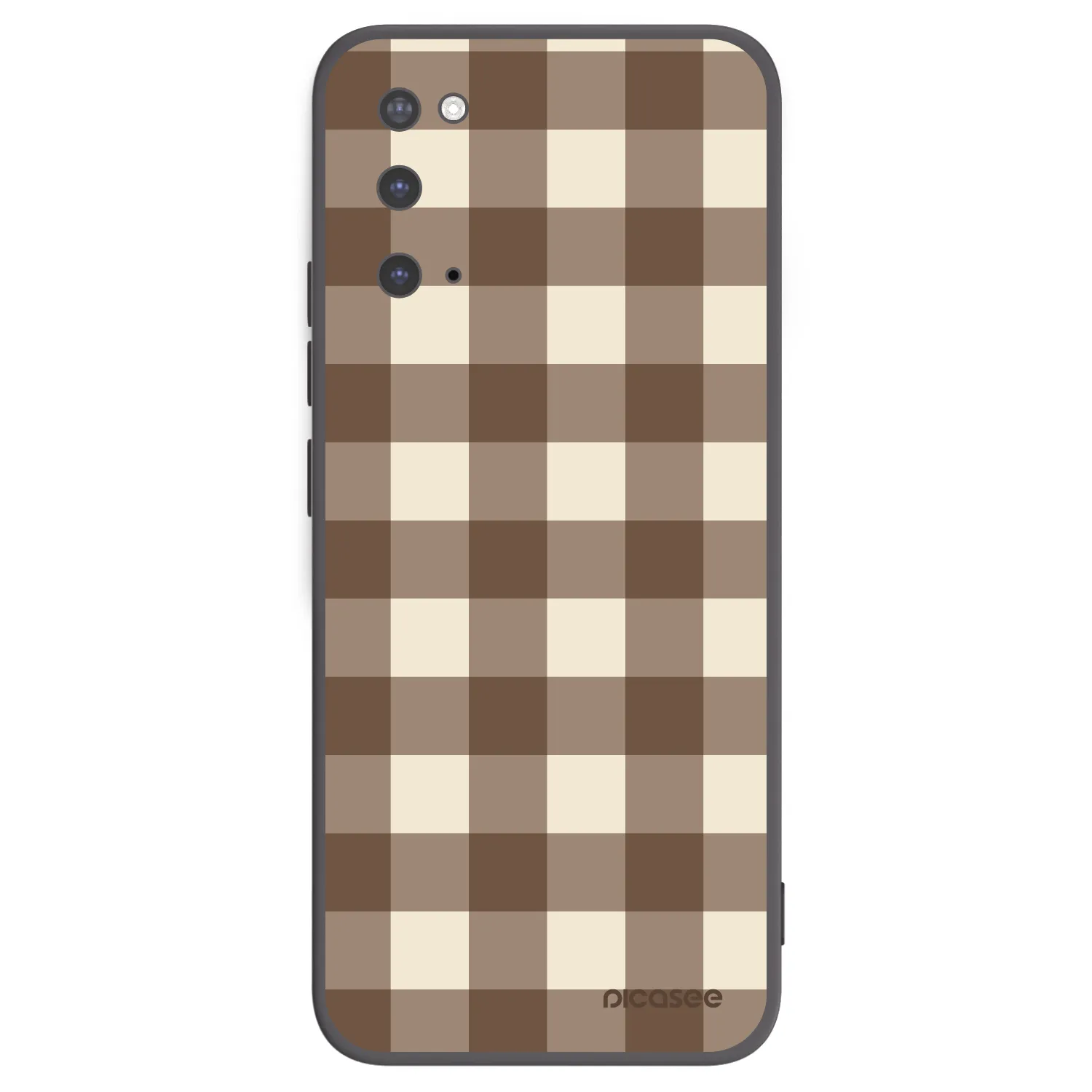 Picasee silikonski črni ovitek za Samsung Galaxy S20 G980F - Brown grid