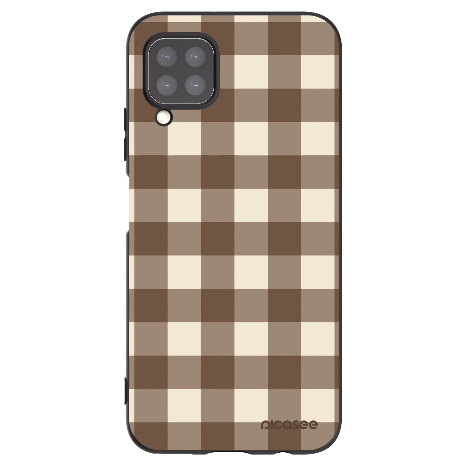 Picasee silikonski črni ovitek za Huawei P40 Lite - Brown grid