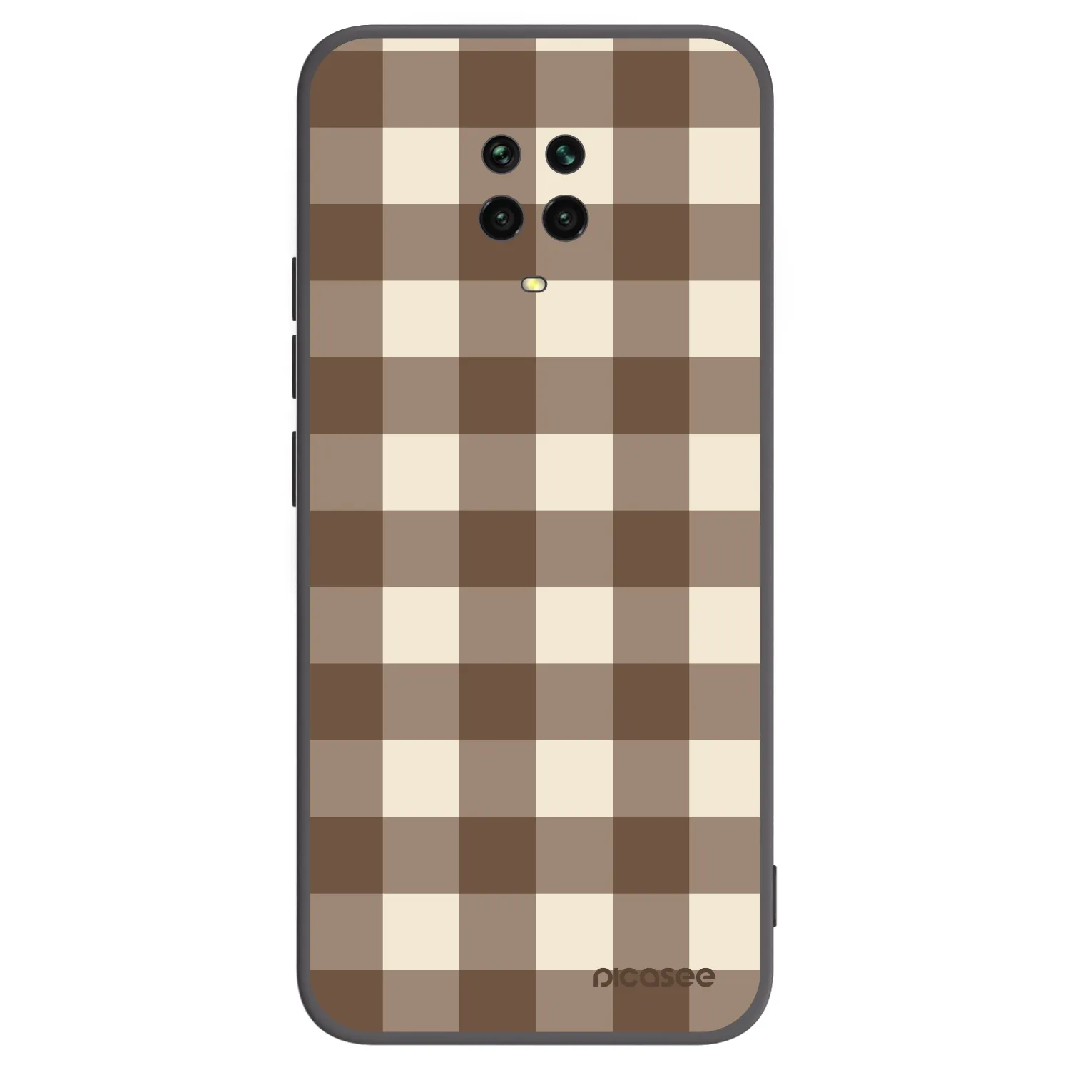Picasee silikonski črni ovitek za Xiaomi Redmi Note 9S - Brown grid