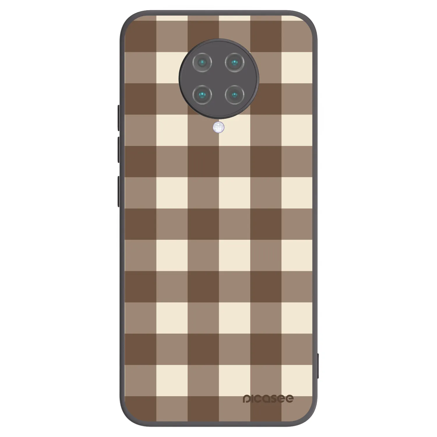 Picasee silikonski črni ovitek za Xiaomi Poco F2 Pro - Brown grid