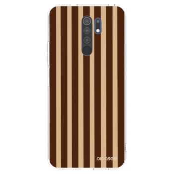 Picasee silikonski prozorni ovitek za Xiaomi Redmi 9 - Brown lines