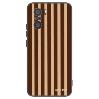 Picasee silikonski črni ovitek za Xiaomi Poco F3 - Brown lines