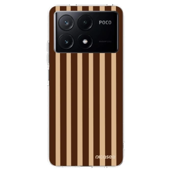 Picasee silikonski prozorni ovitek za Xiaomi Poco X6 Pro - Brown lines