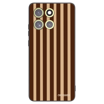 Picasee silikonski črni ovitek za Motorola Moto G86 5G - Brown lines
