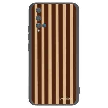 Picasee silikonski črni ovitek za Huawei Nova 5T - Brown lines