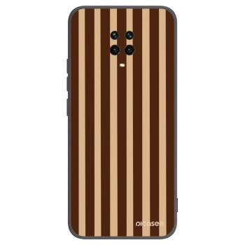 Picasee silikonski črni ovitek za Xiaomi Redmi Note 9 Pro - Brown lines