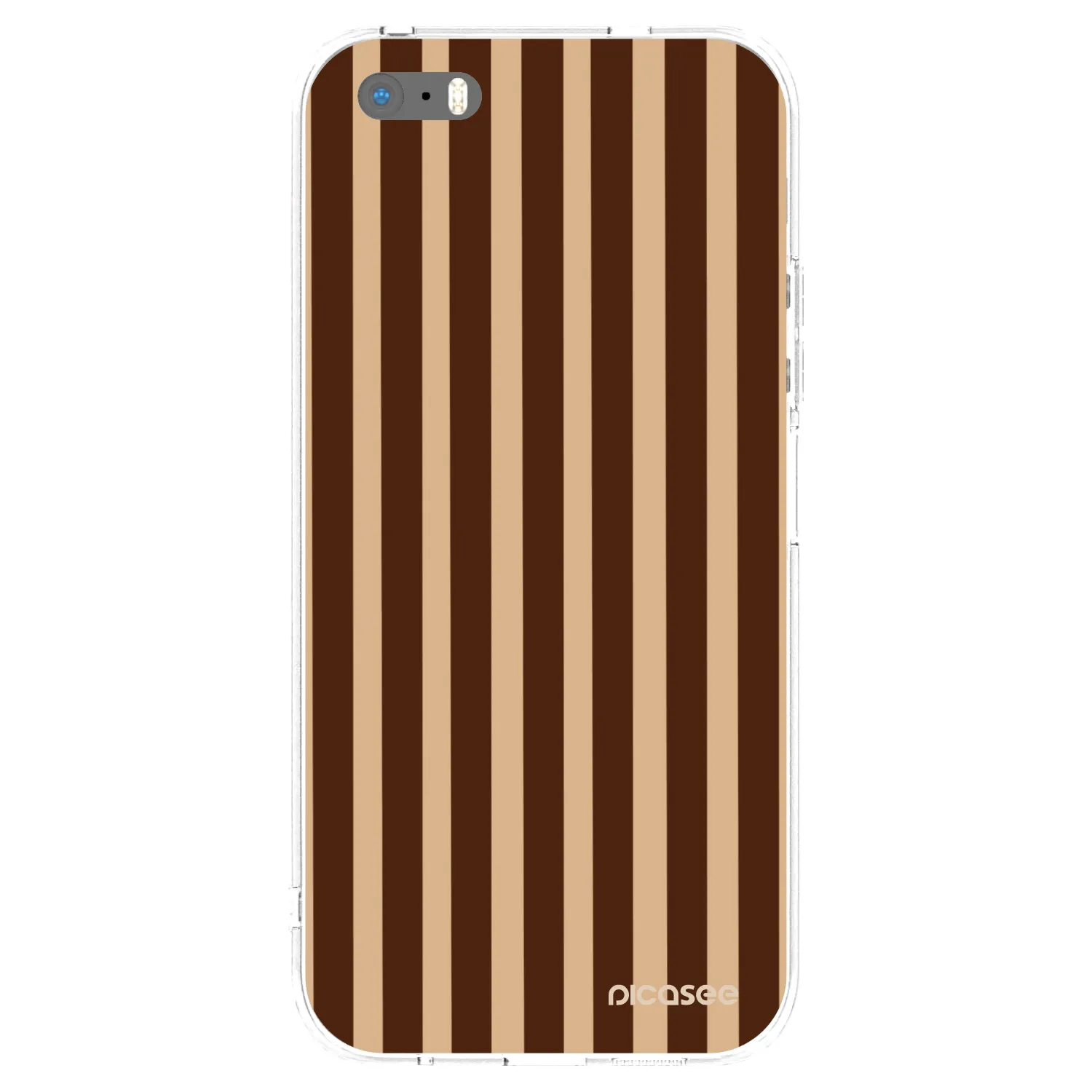 Picasee silikonski prozorni ovitek za Apple iPhone 5/5S/SE - Brown lines
