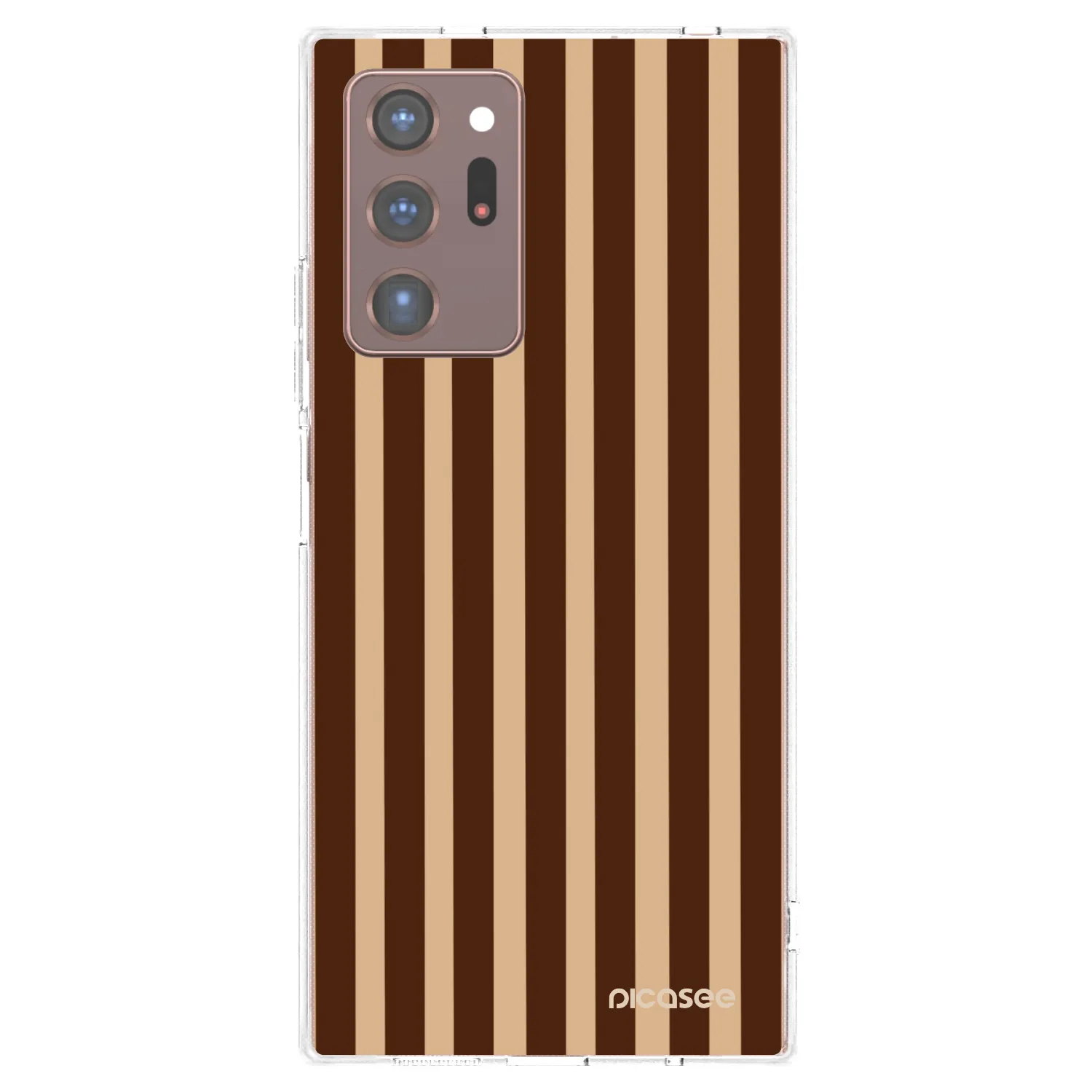 Picasee silikonski prozorni ovitek za Samsung Galaxy Note 20 Ultra - Brown lines