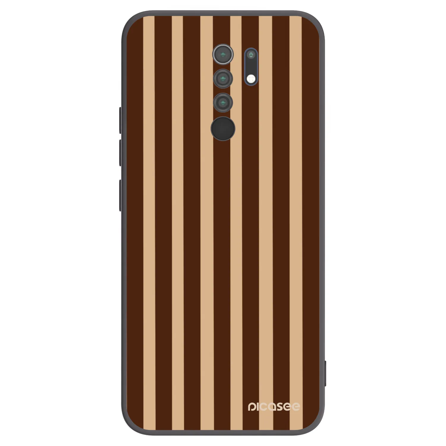 Picasee silikonski črni ovitek za Xiaomi Redmi 9 - Brown lines