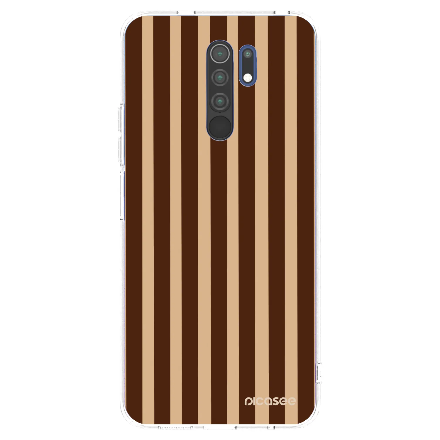 Picasee silikonski prozorni ovitek za Xiaomi Redmi 9 - Brown lines