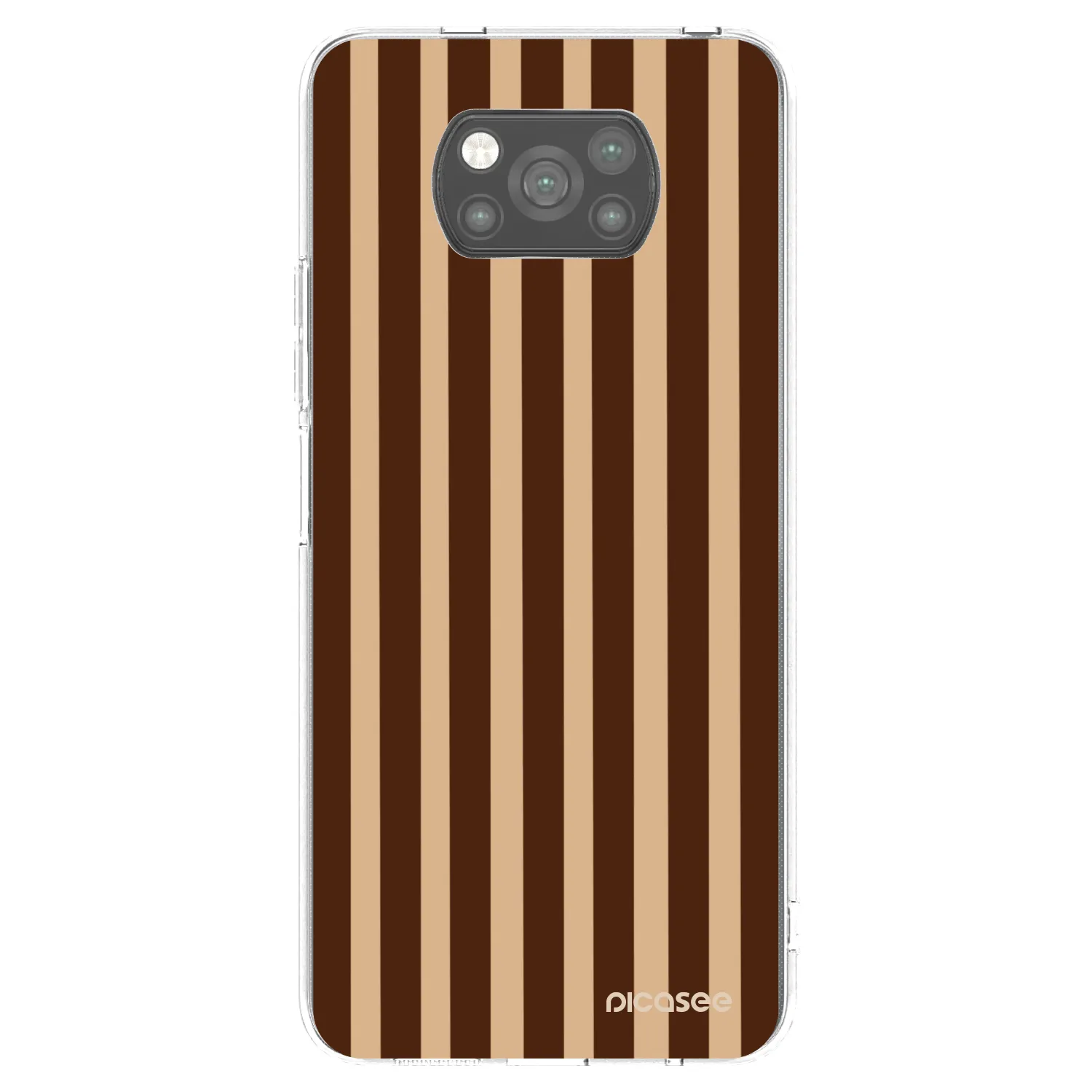 Picasee silikonski črni ovitek za Xiaomi Poco X3 - Brown lines