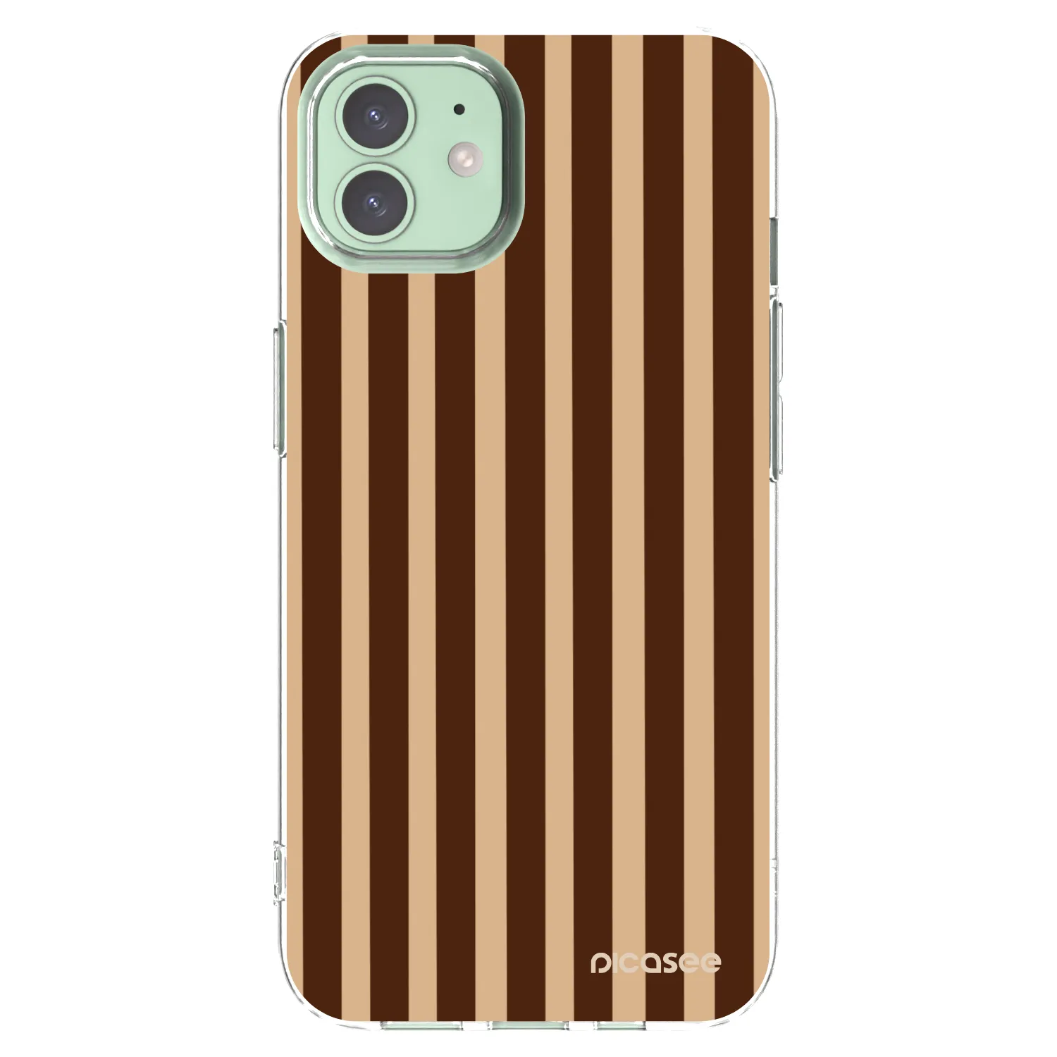 Picasee silikonski prozorni ovitek za Apple iPhone 12 - Brown lines