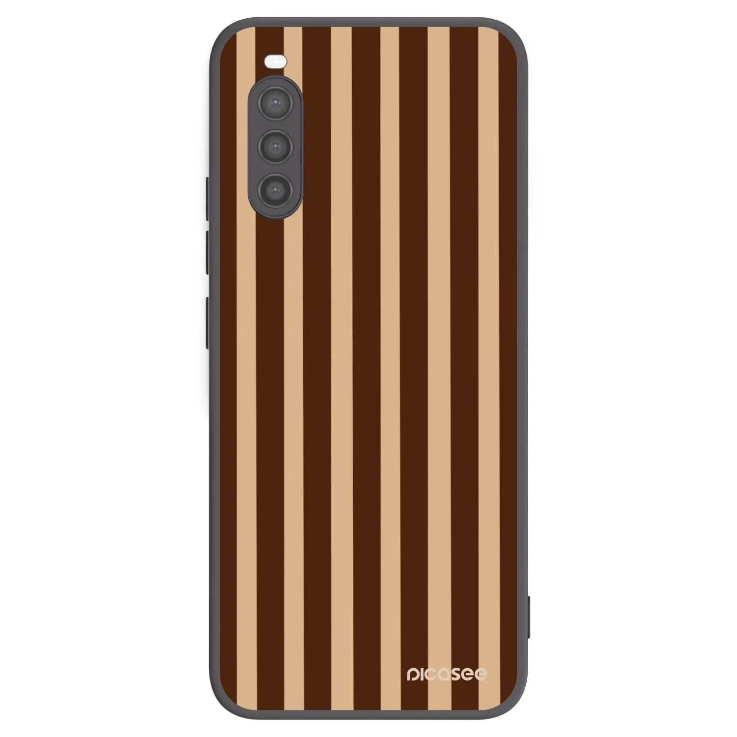 Picasee silikonski črni ovitek za Sony Xperia 10 II - Brown lines