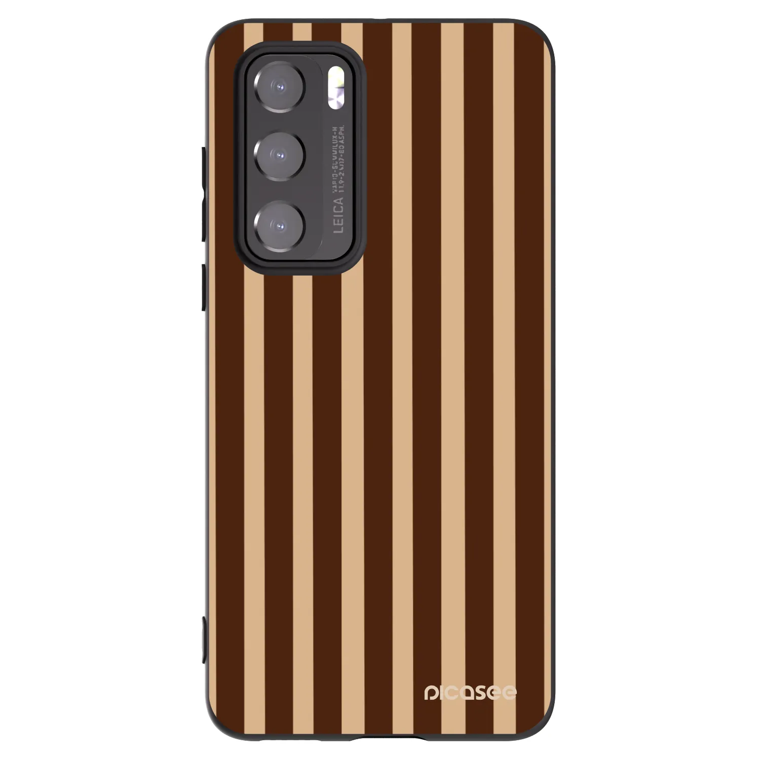 Picasee silikonski črni ovitek za Huawei P40 - Brown lines