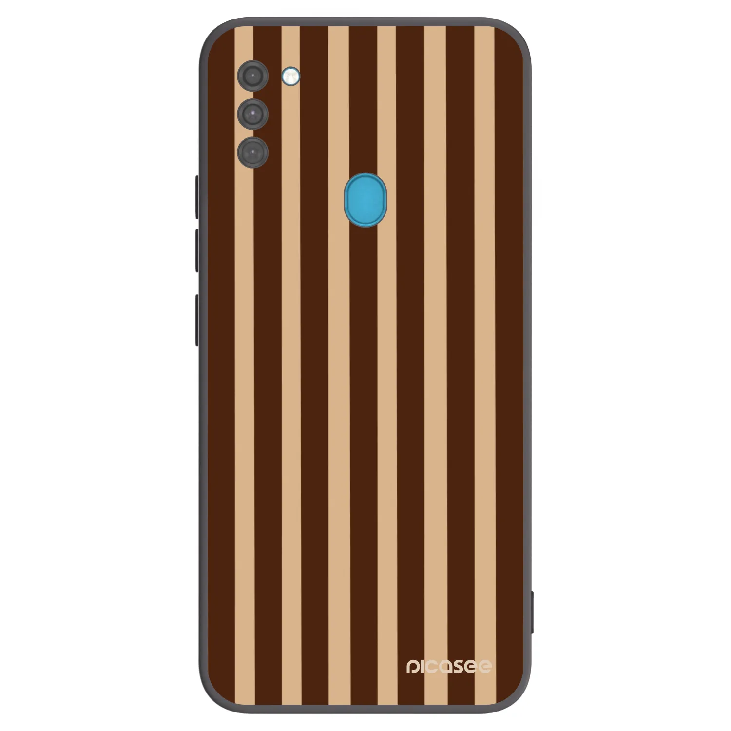 Picasee silikonski črni ovitek za Samsung Galaxy M11 - Brown lines