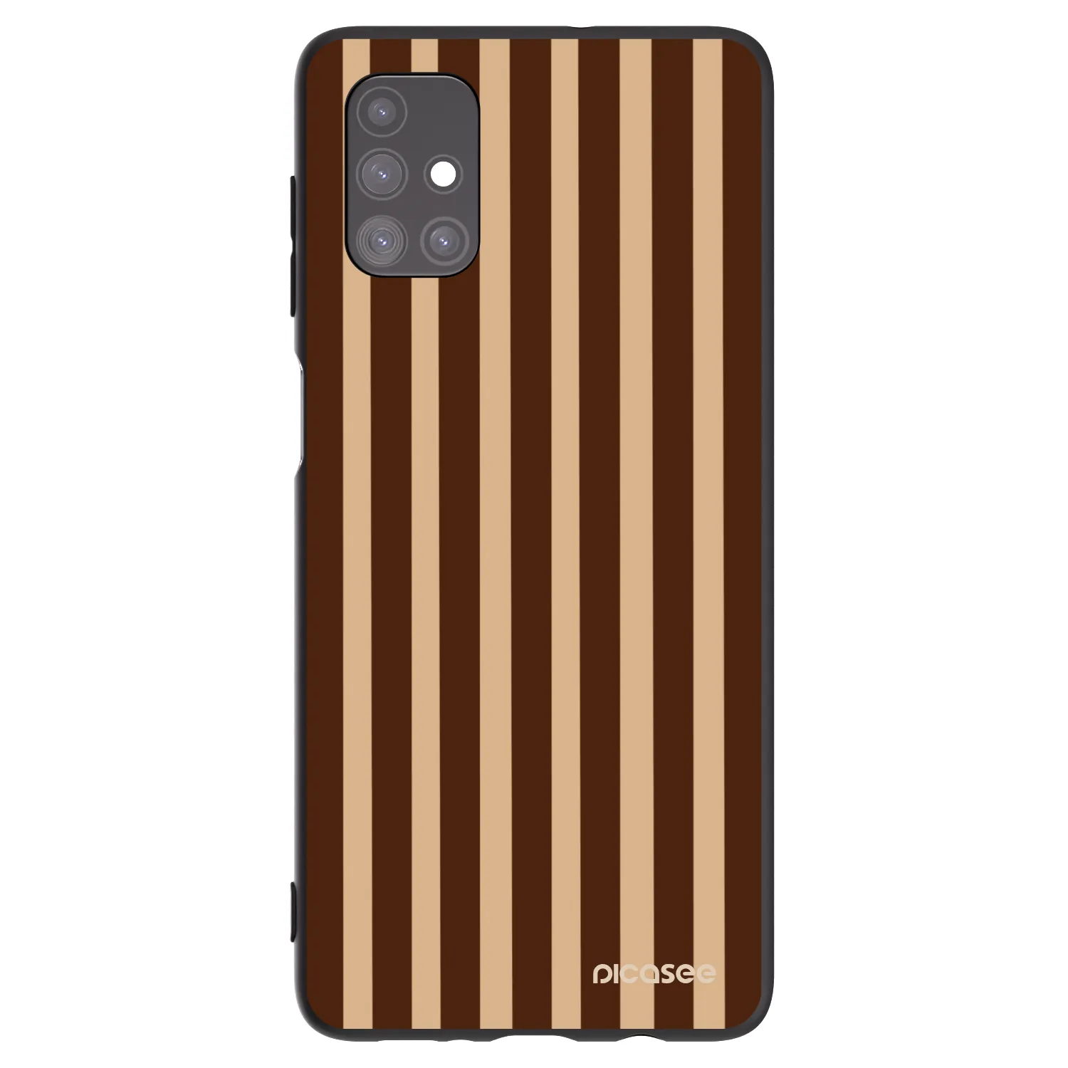 Picasee silikonski črni ovitek za Samsung Galaxy M51 M515F - Brown lines