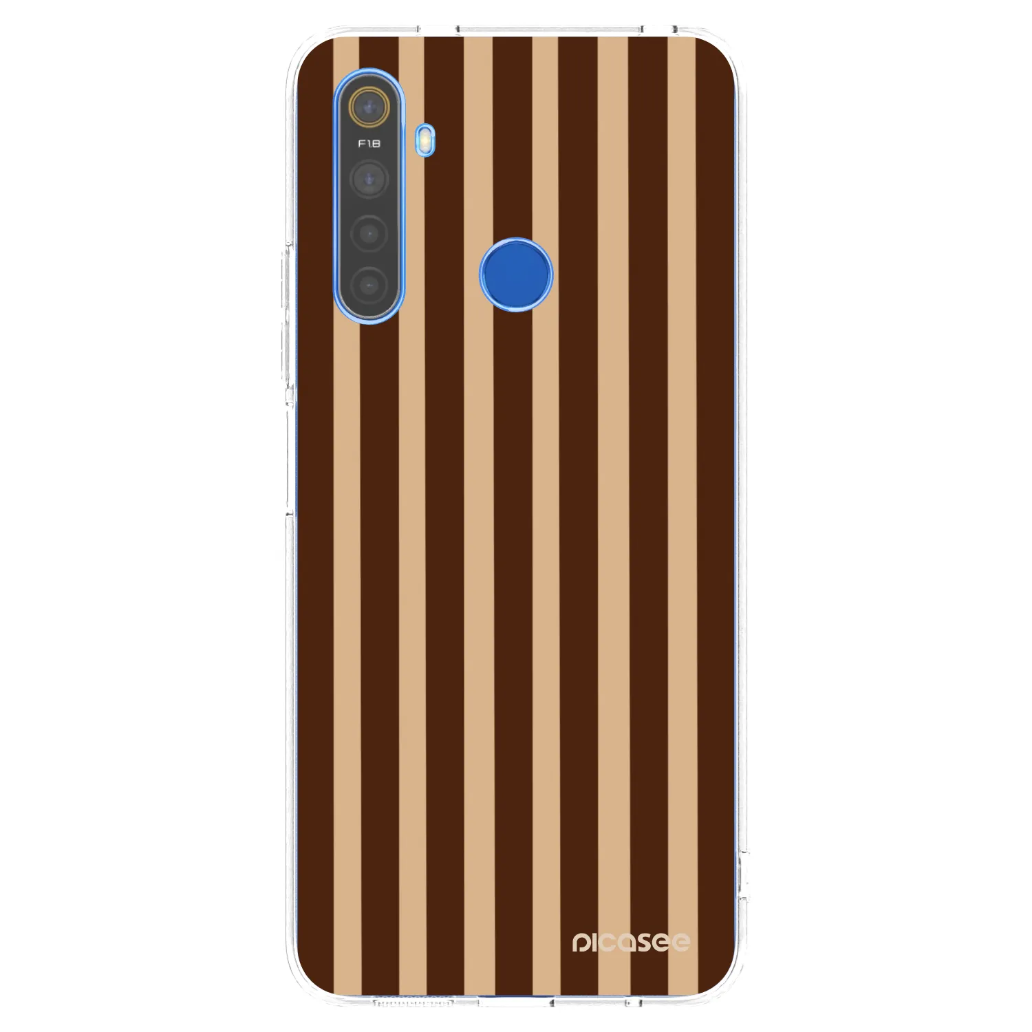 Picasee silikonski prozorni ovitek za Realme 5 - Brown lines