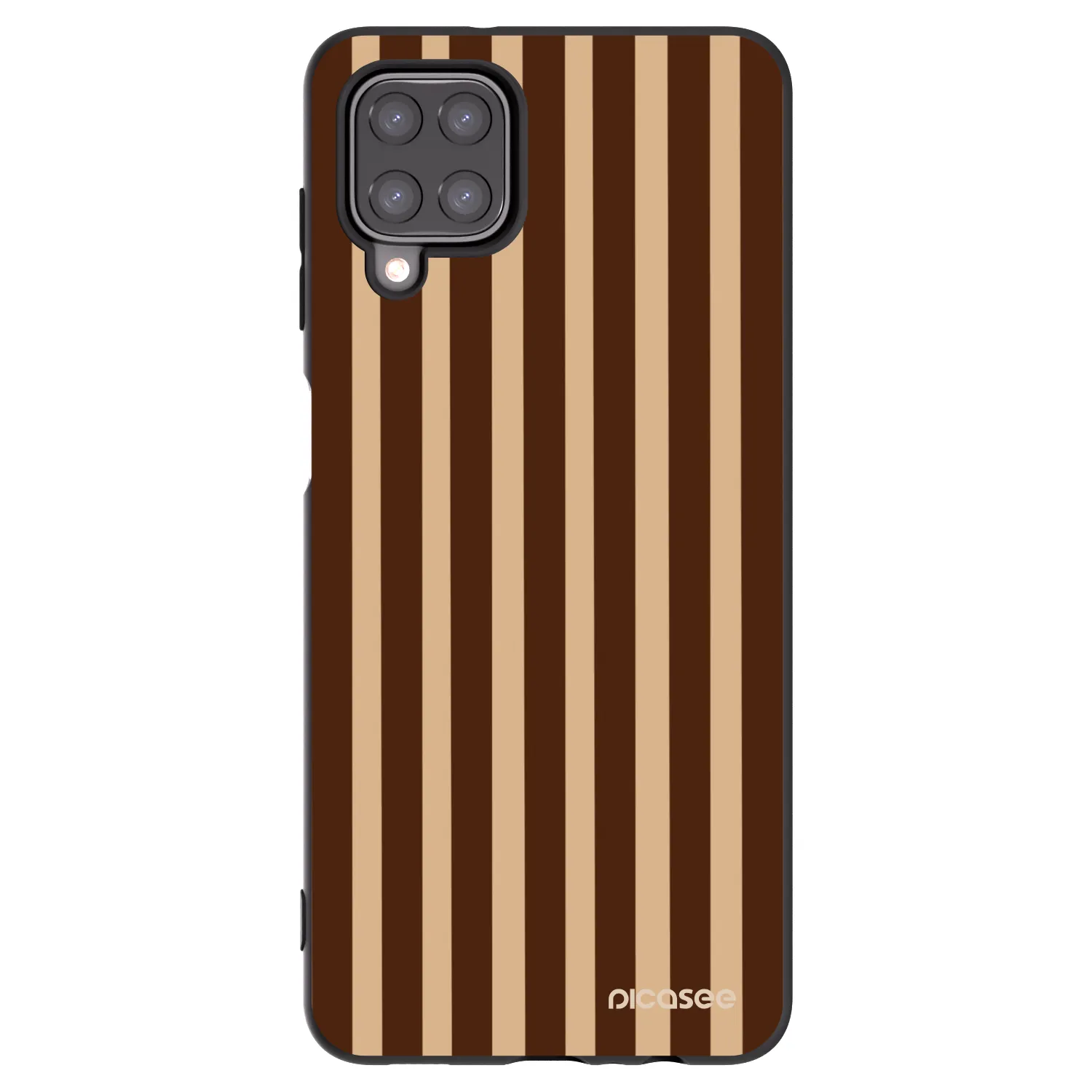 Picasee silikonski črni ovitek za Samsung Galaxy A12 A125F - Brown lines