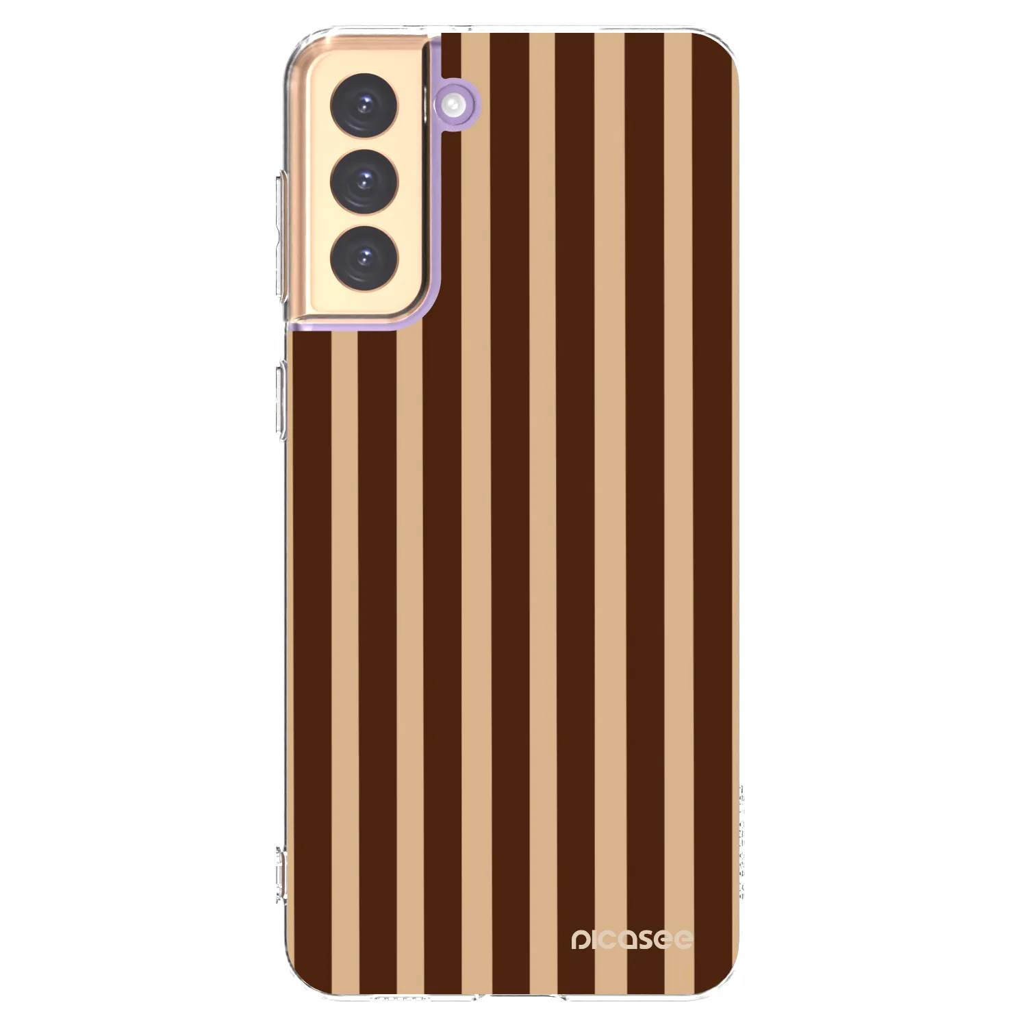 Picasee silikonski prozorni ovitek za Samsung Galaxy S21+ 5G G996F - Brown lines