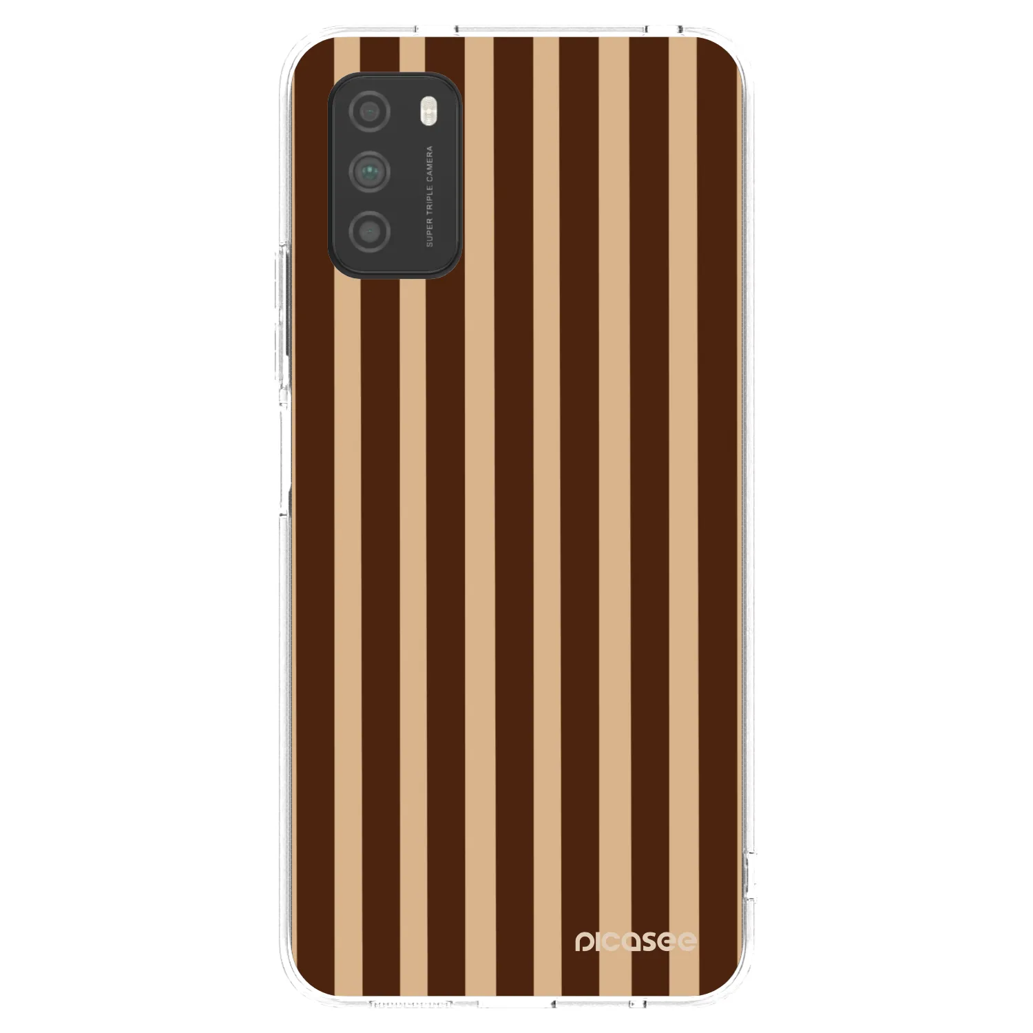 Picasee silikonski prozorni ovitek za Xiaomi Poco M3 - Brown lines