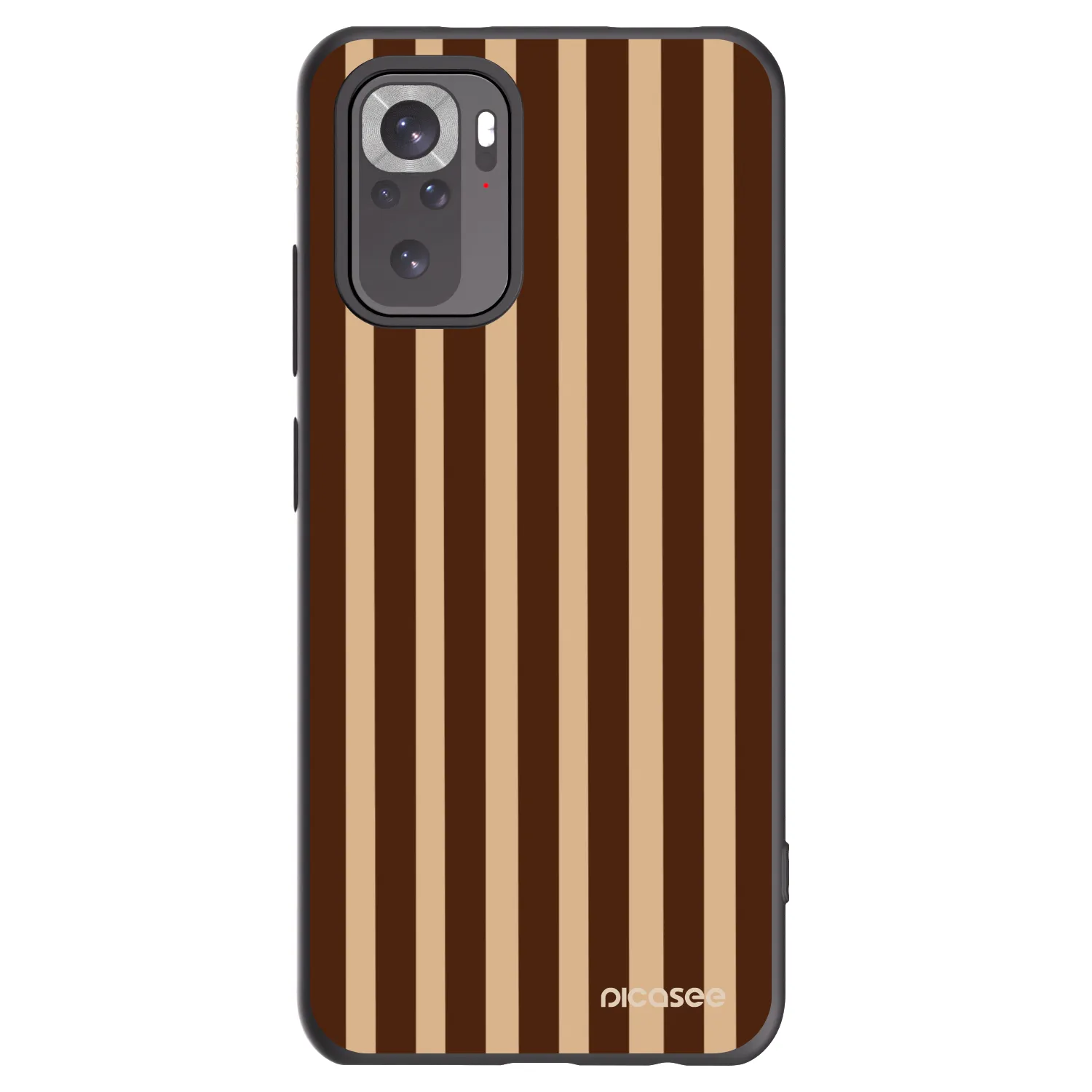Picasee silikonski črni ovitek za Xiaomi Redmi Note 10 - Brown lines