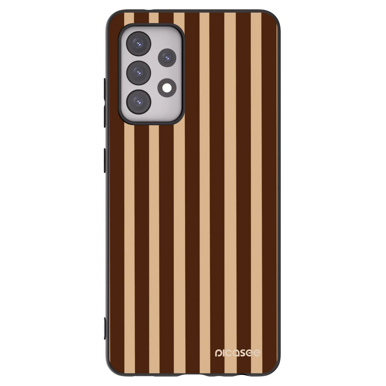 Picasee silikonski črni ovitek za Samsung Galaxy A52 5G A525F - Brown lines