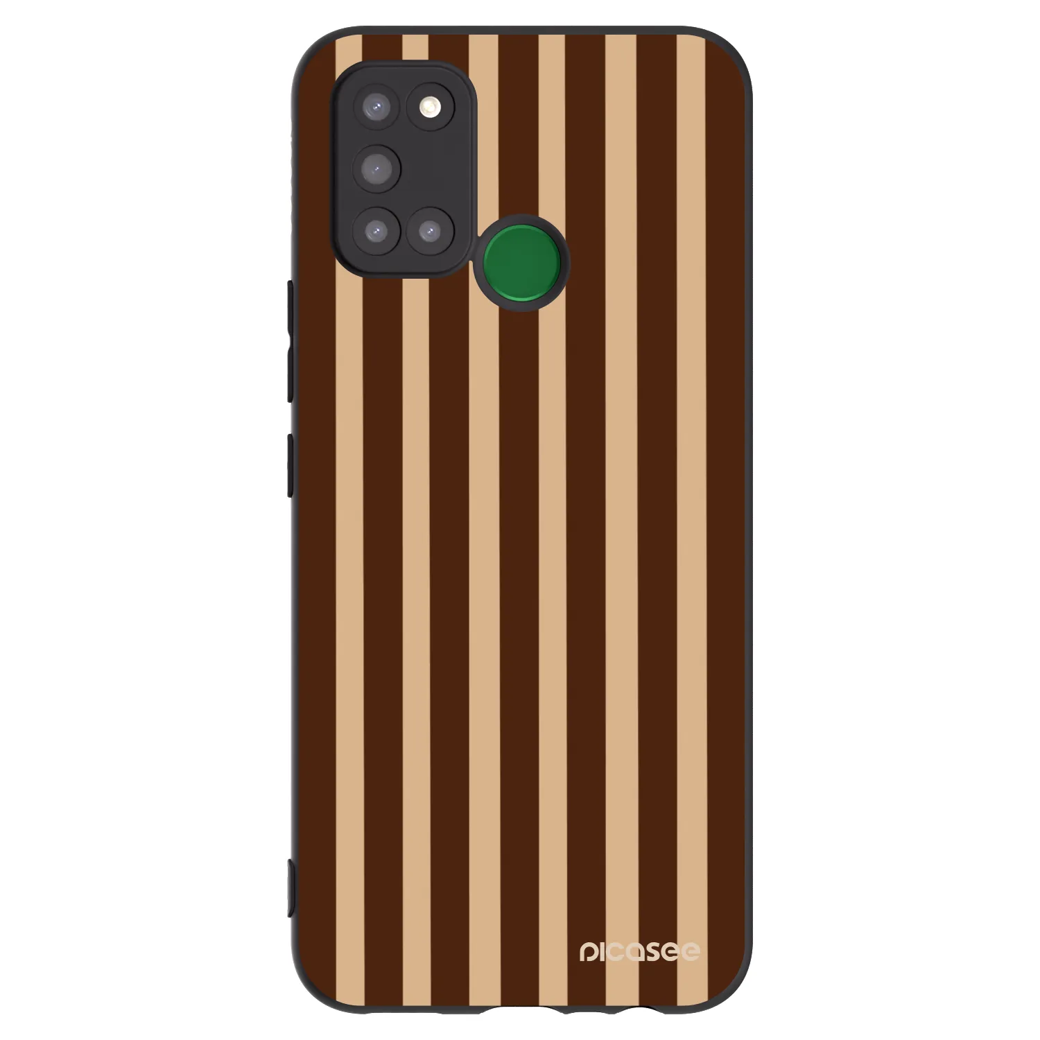 Picasee silikonski črni ovitek za Realme 7i - Brown lines