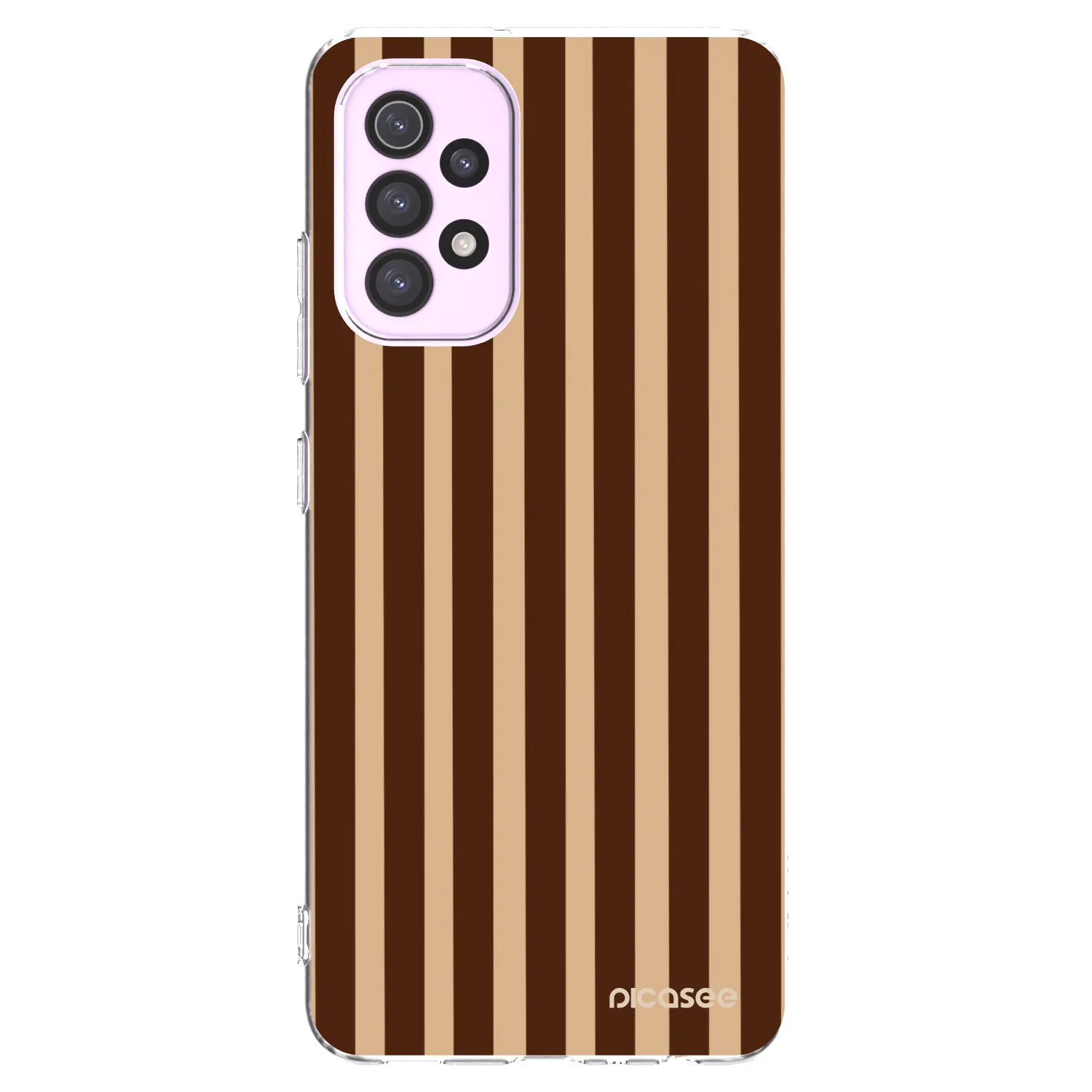 Picasee silikonski prozorni ovitek za Samsung Galaxy A32 5G A326B - Brown lines