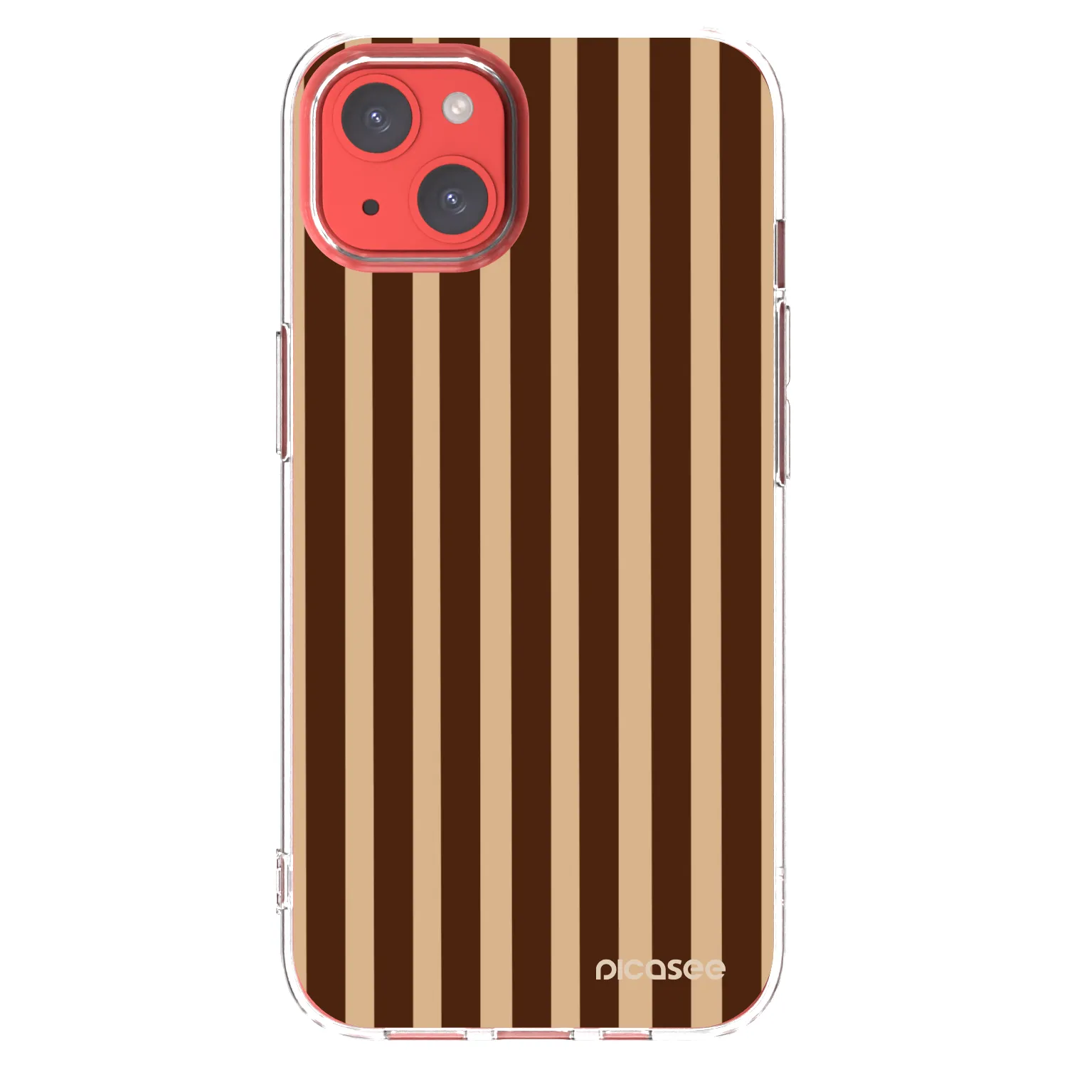 Picasee silikonski prozorni ovitek za Apple iPhone 13 - Brown lines
