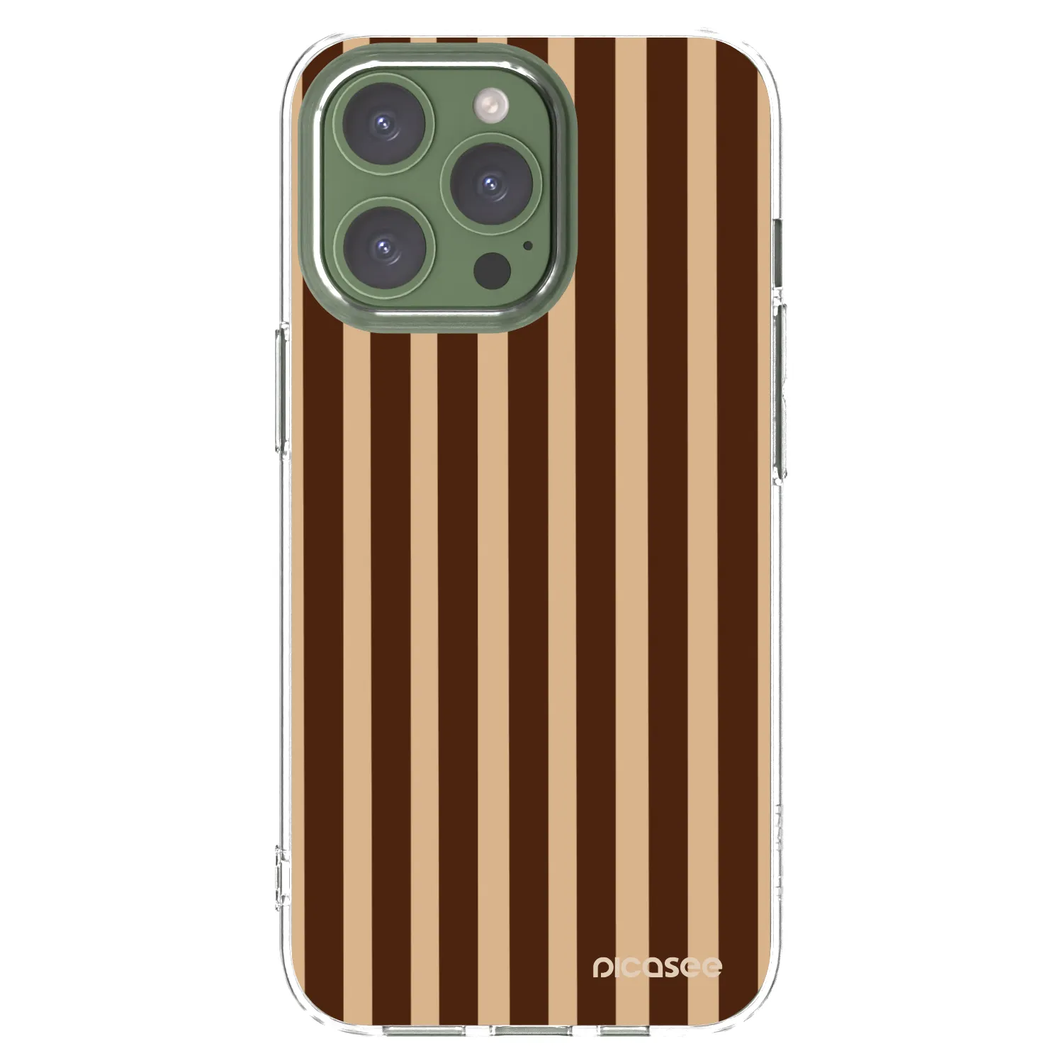 Picasee silikonski prozorni ovitek za Apple iPhone 13 Pro - Brown lines