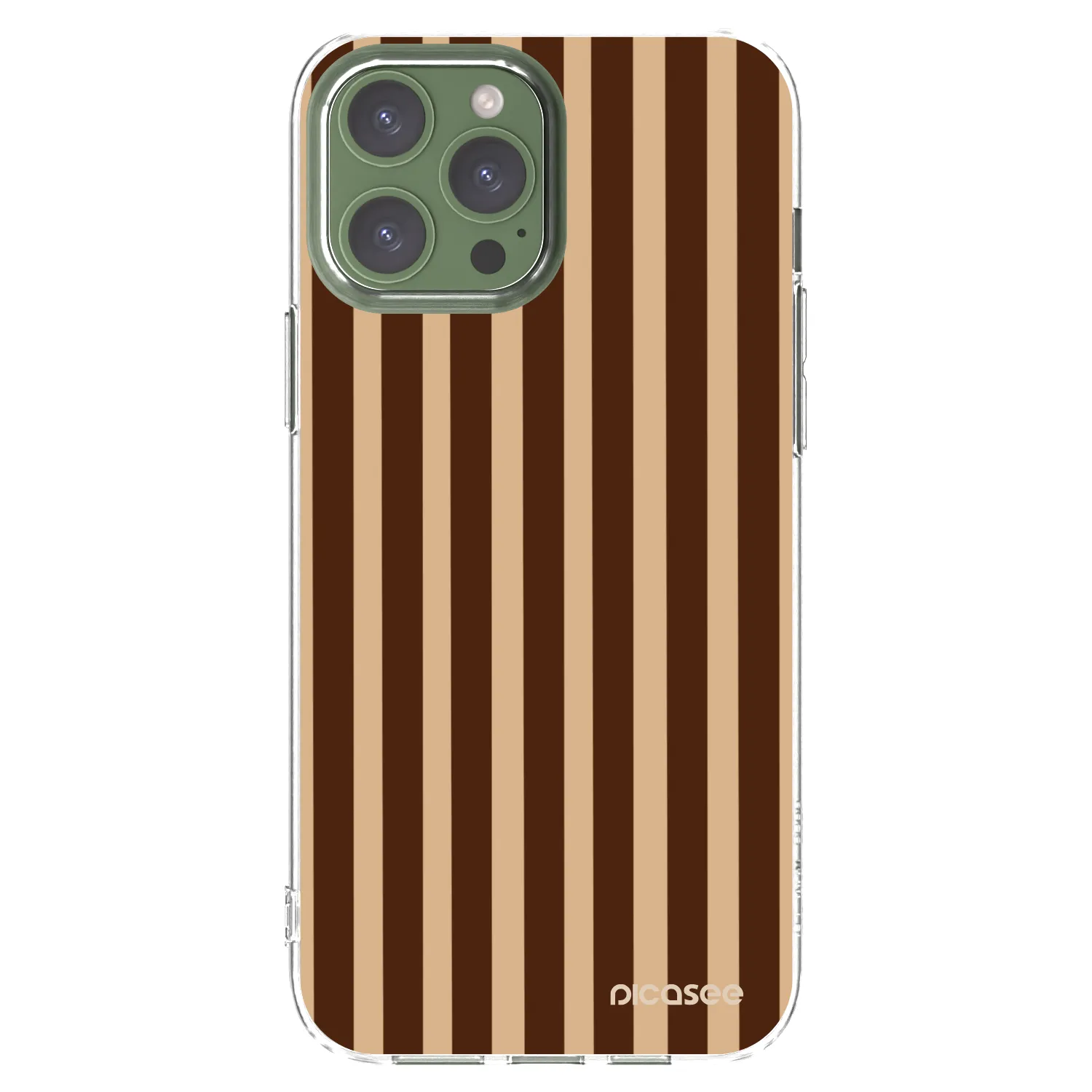 Picasee silikonski prozorni ovitek za Apple iPhone 13 Pro Max - Brown lines