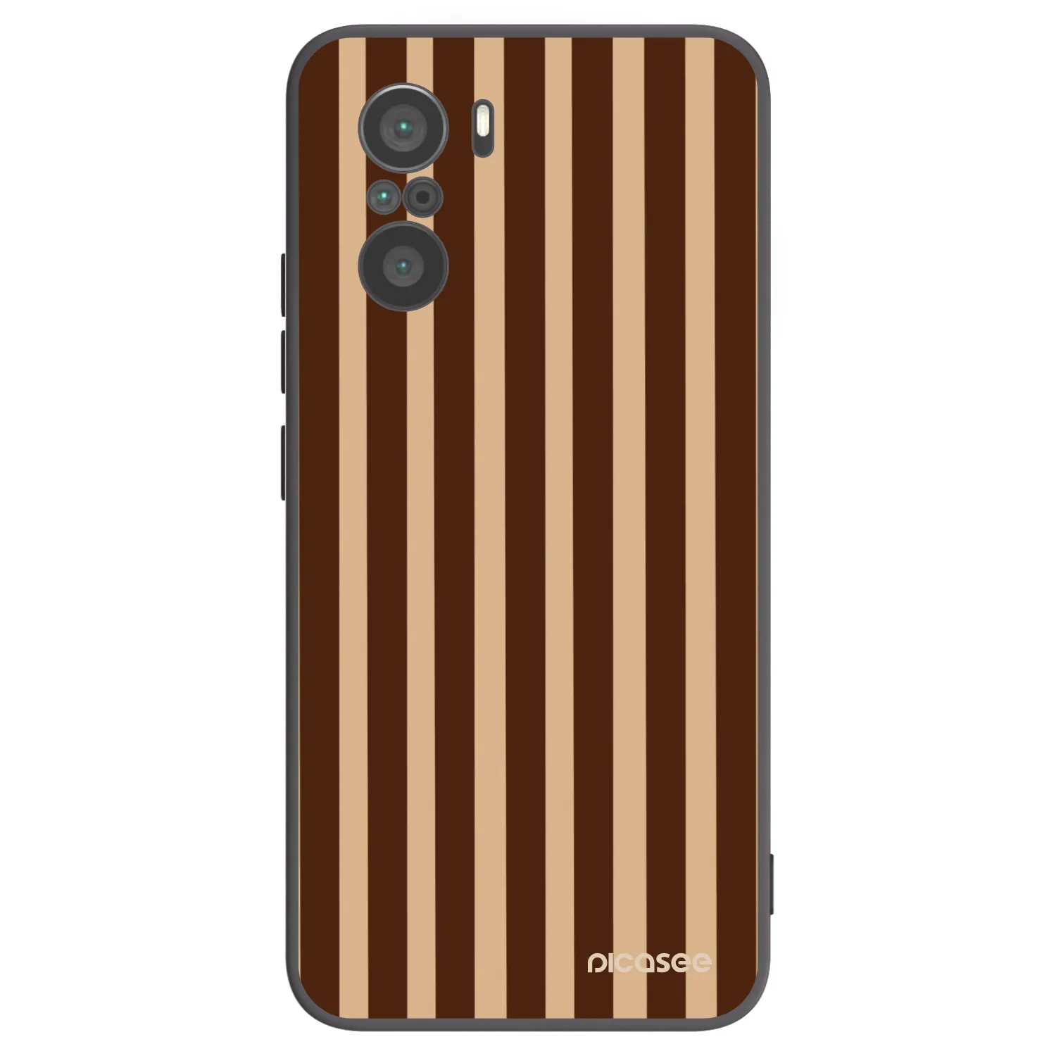 Picasee silikonski črni ovitek za Xiaomi Poco F3 - Brown lines