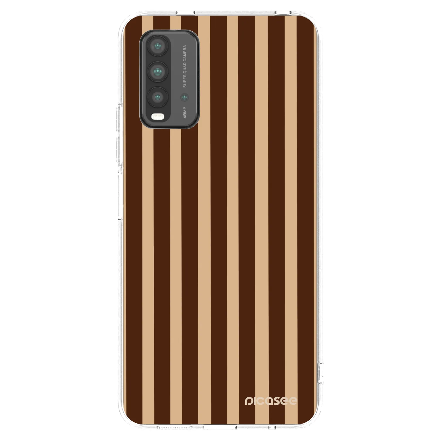 Picasee silikonski prozorni ovitek za Xiaomi Redmi 9T - Brown lines