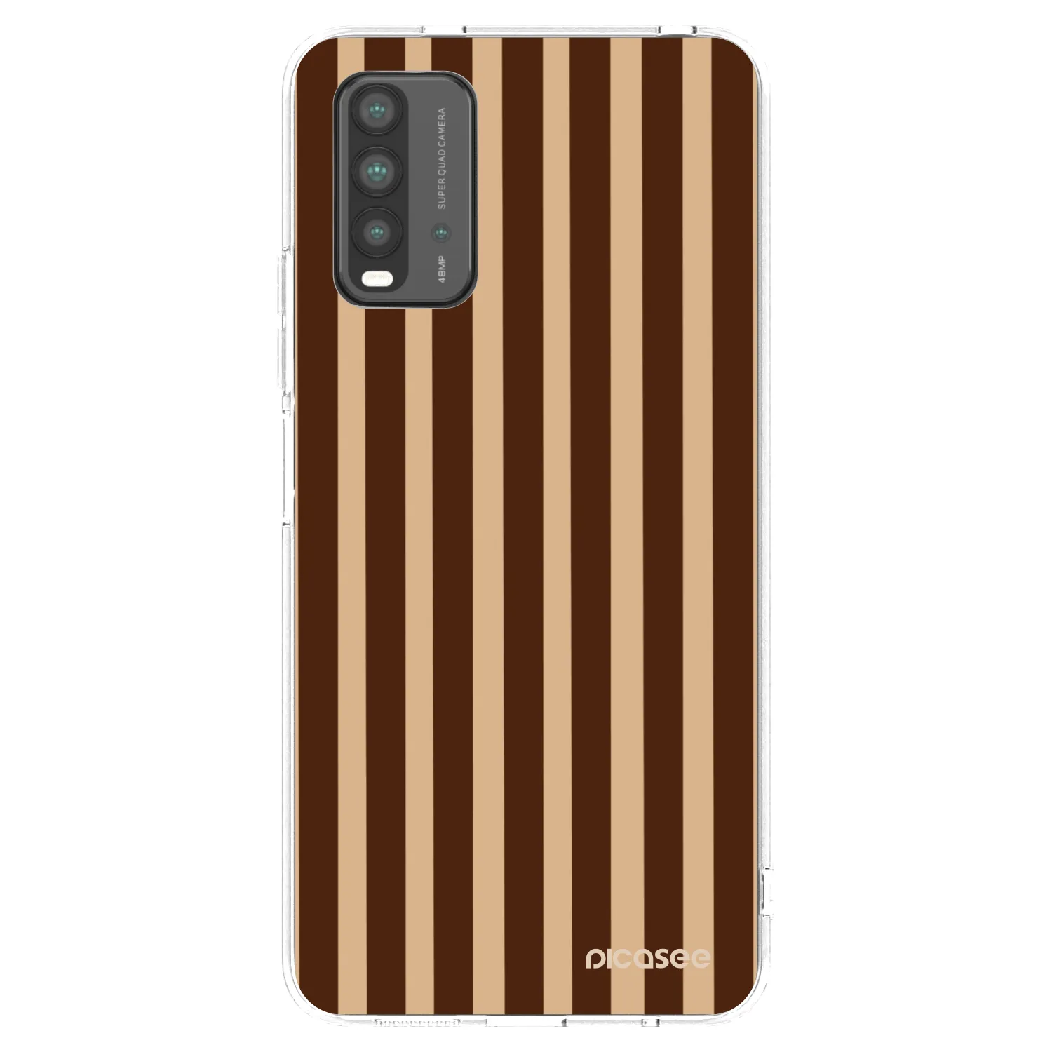Picasee silikonski črni ovitek za Xiaomi Redmi 9T - Brown lines