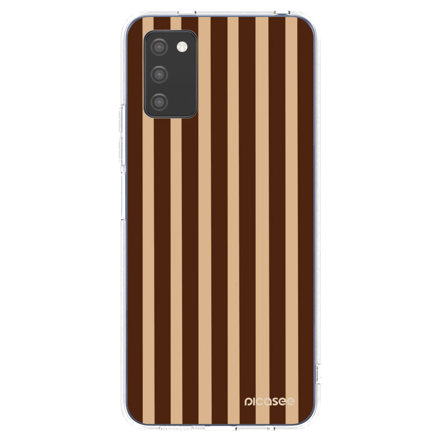 Picasee silikonski prozorni ovitek za Samsung Galaxy A02s A025G - Brown lines