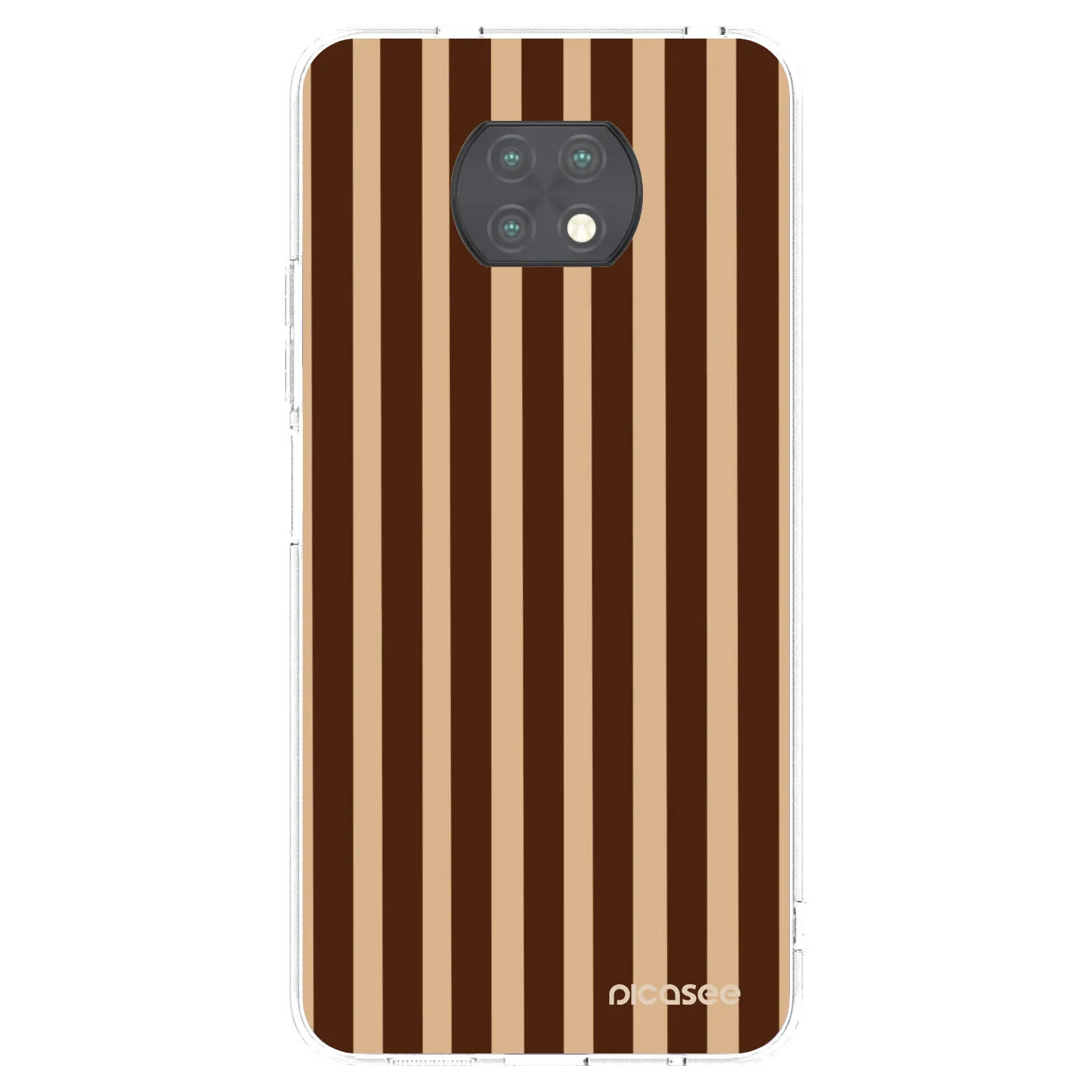Picasee silikonski prozorni ovitek za Xiaomi Redmi Note 9T - Brown lines