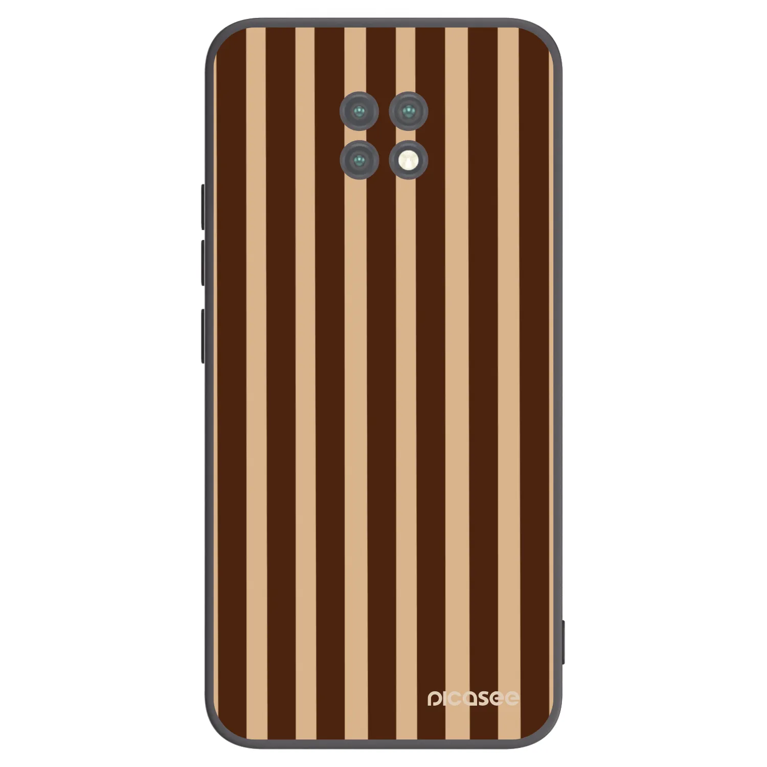 Picasee silikonski črni ovitek za Xiaomi Redmi Note 9T - Brown lines
