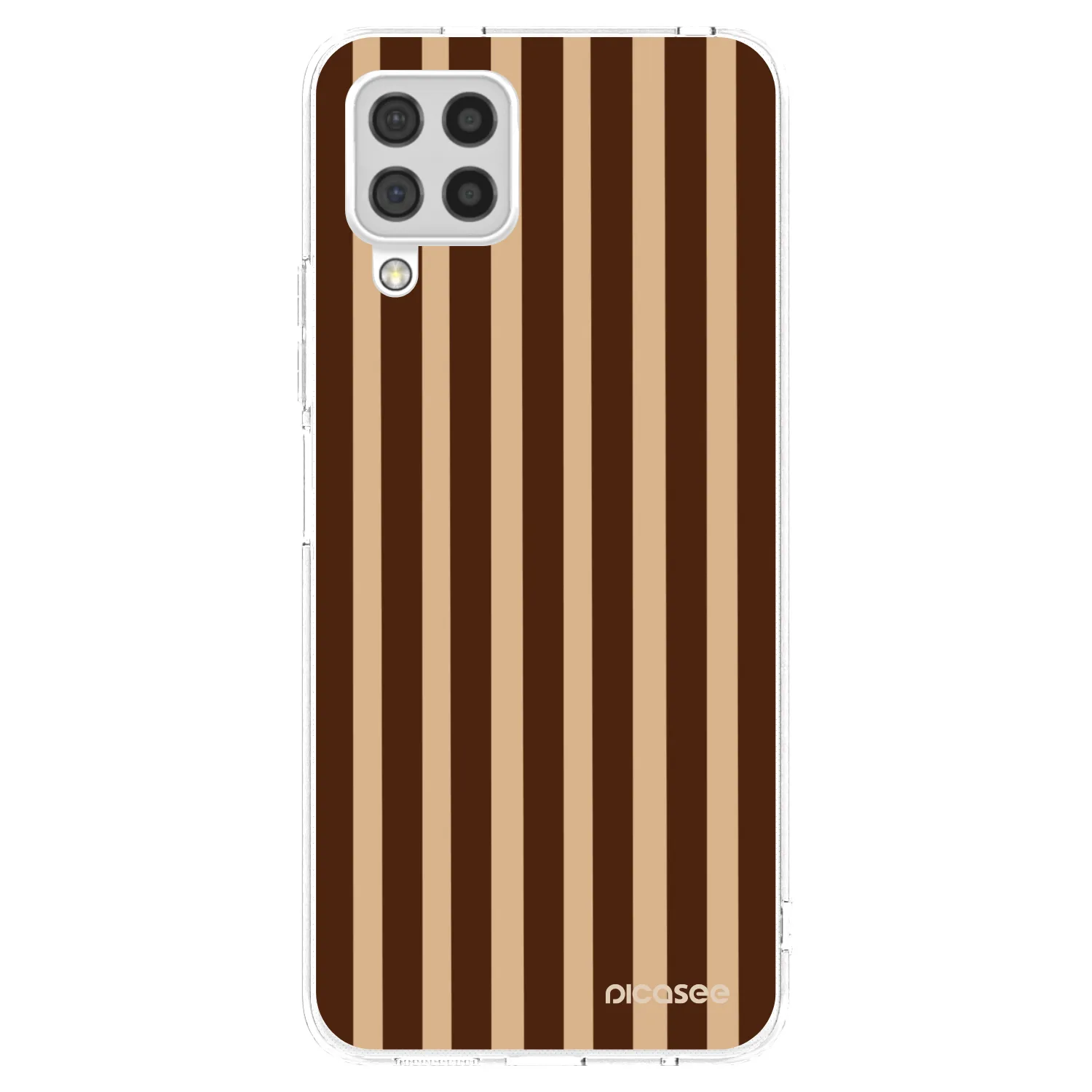 Picasee silikonski prozorni ovitek za Samsung Galaxy A22 A225F 4G - Brown lines