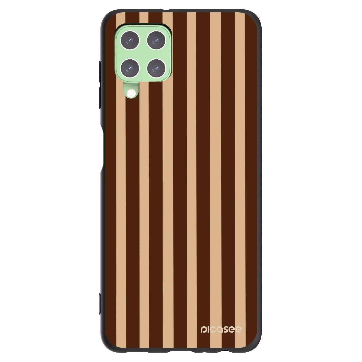 Picasee silikonski črni ovitek za Samsung Galaxy A22 A225F 4G - Brown lines