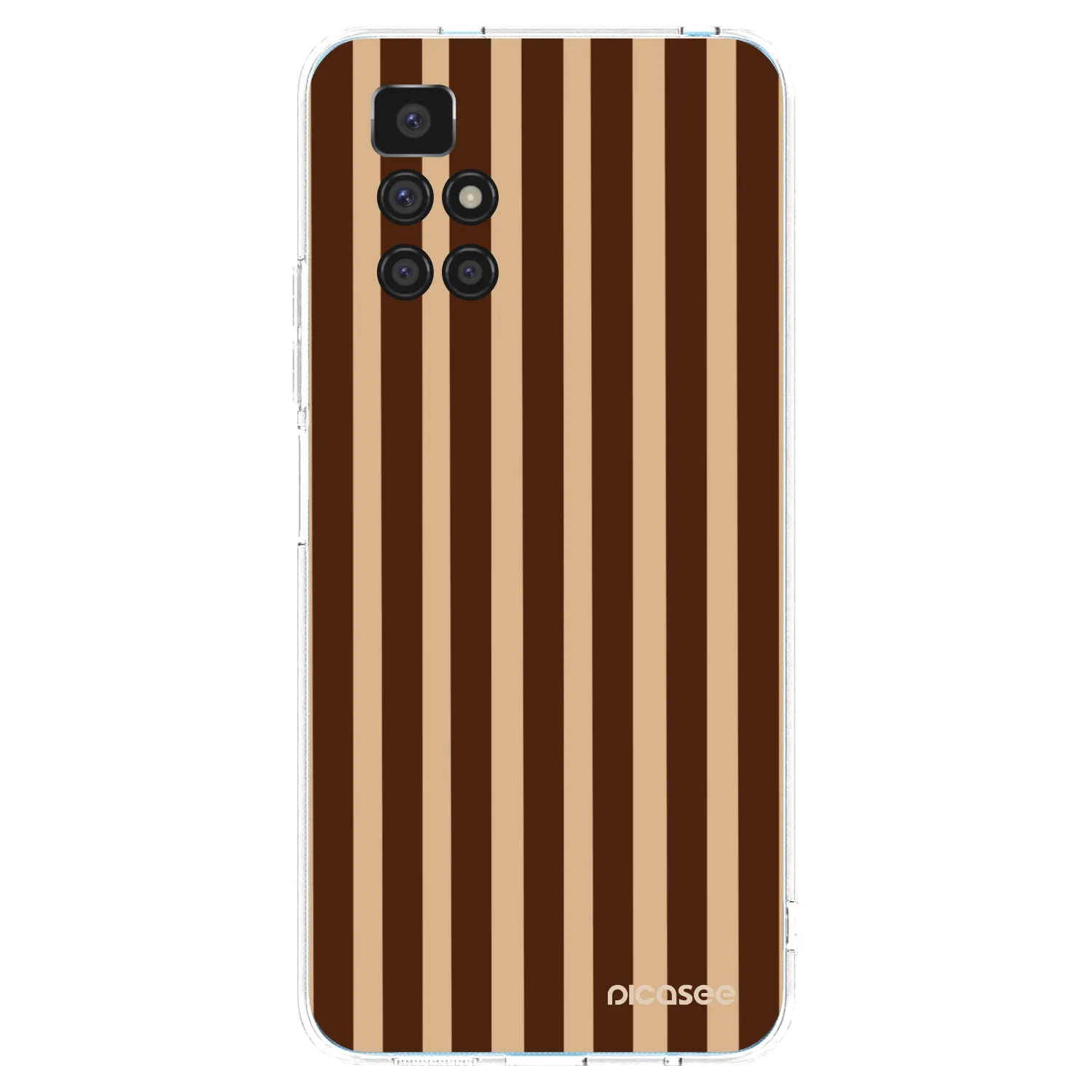 Picasee silikonski prozorni ovitek za Xiaomi Redmi 10 - Brown lines