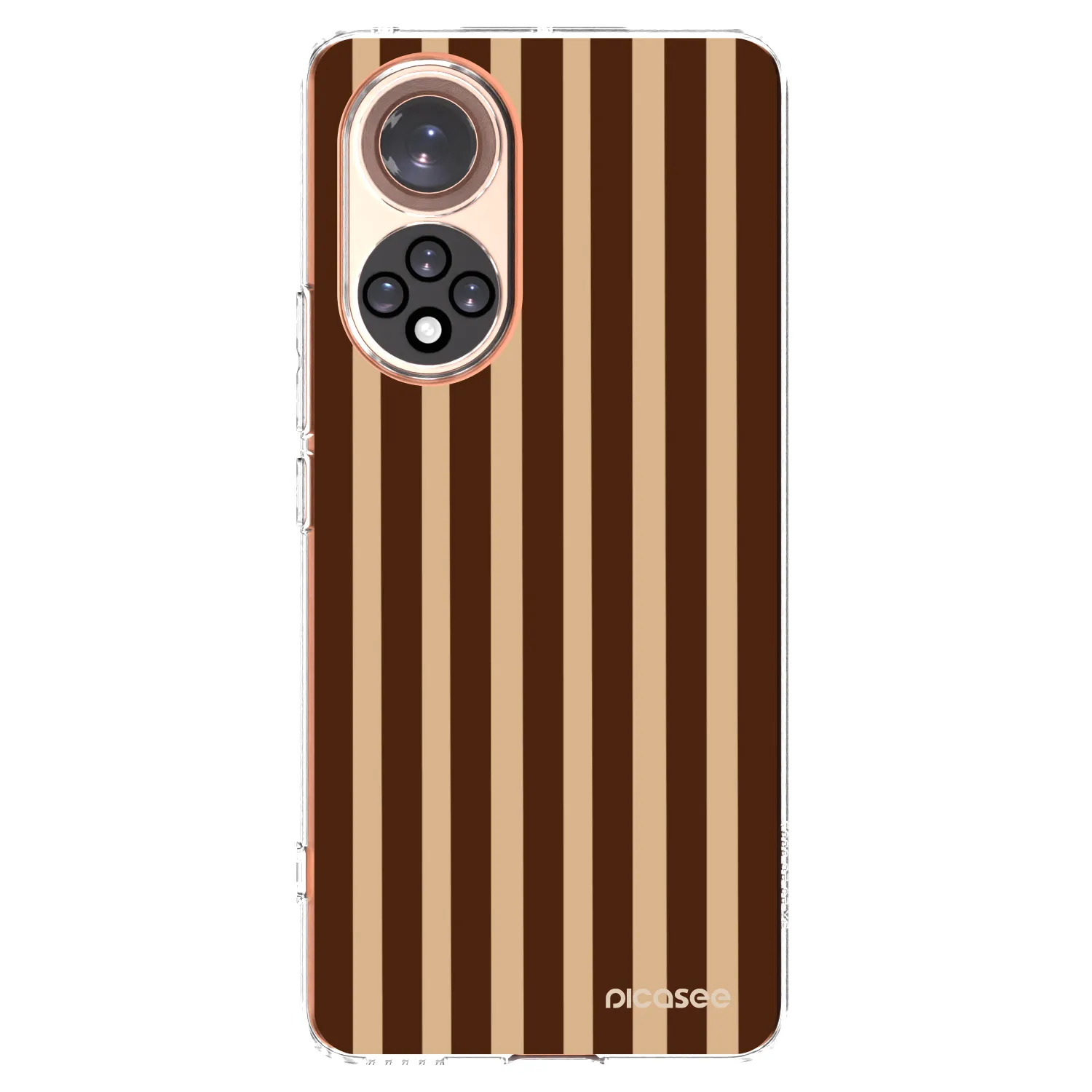Picasee silikonski prozorni ovitek za Honor 50 5G - Brown lines