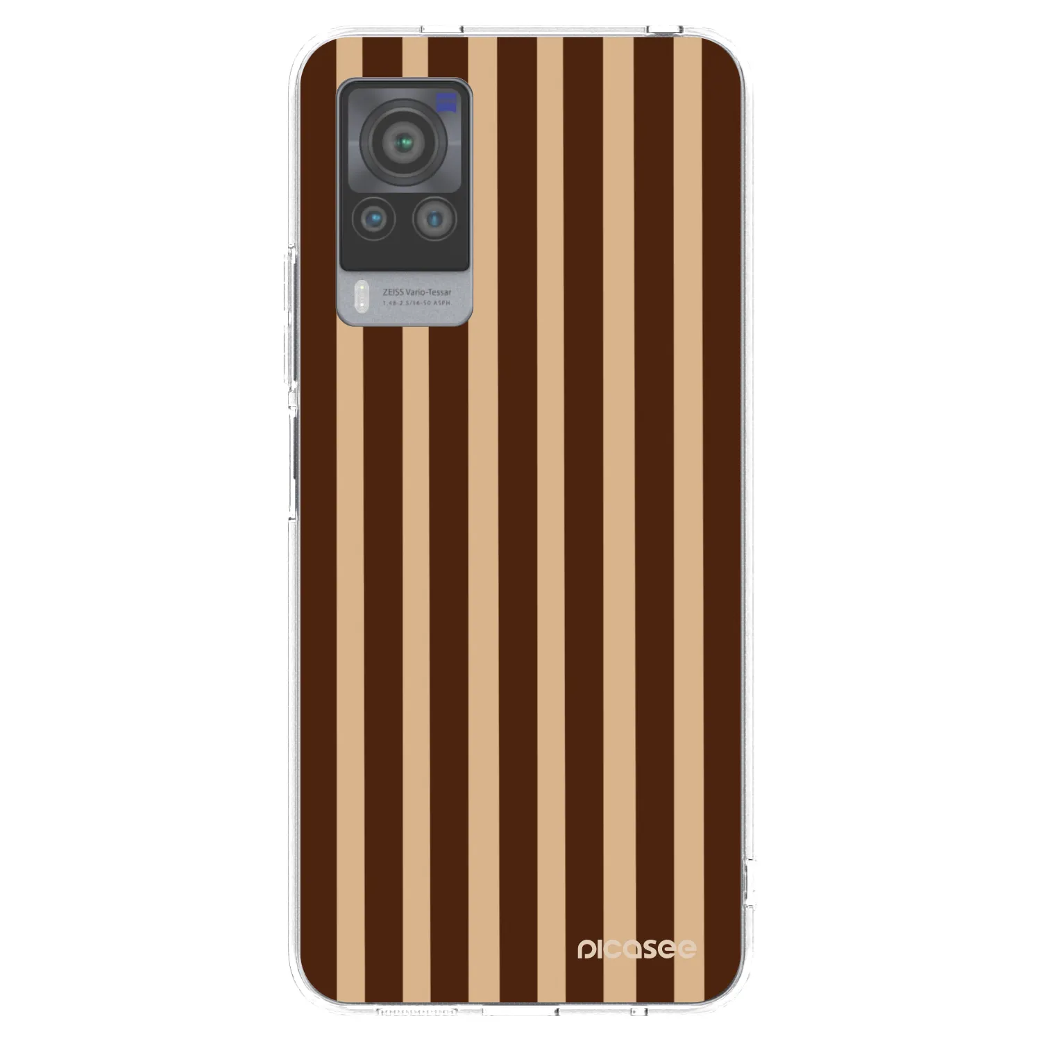 Picasee silikonski prozorni ovitek za Vivo X60 Pro 5G - Brown lines