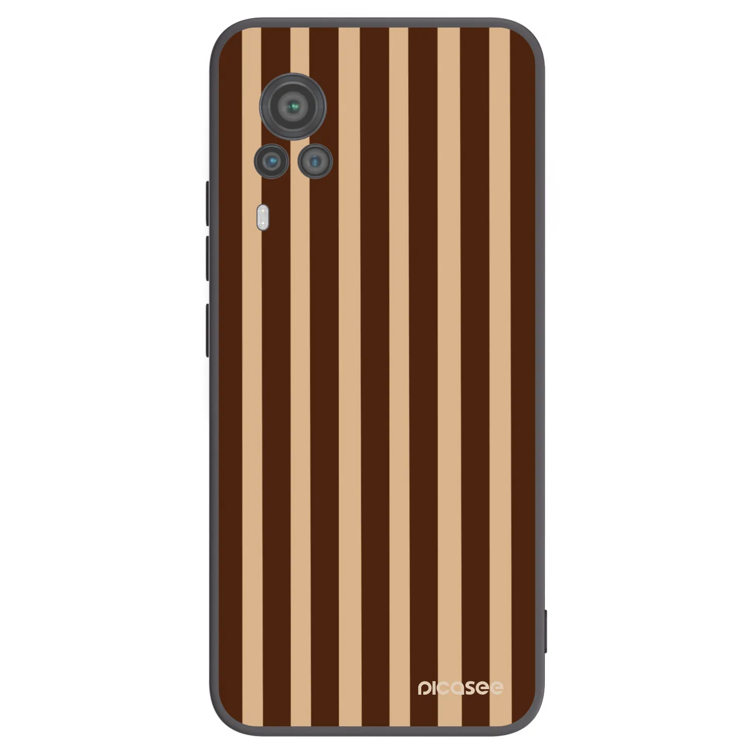 Picasee silikonski črni ovitek za Vivo X60 Pro 5G - Brown lines
