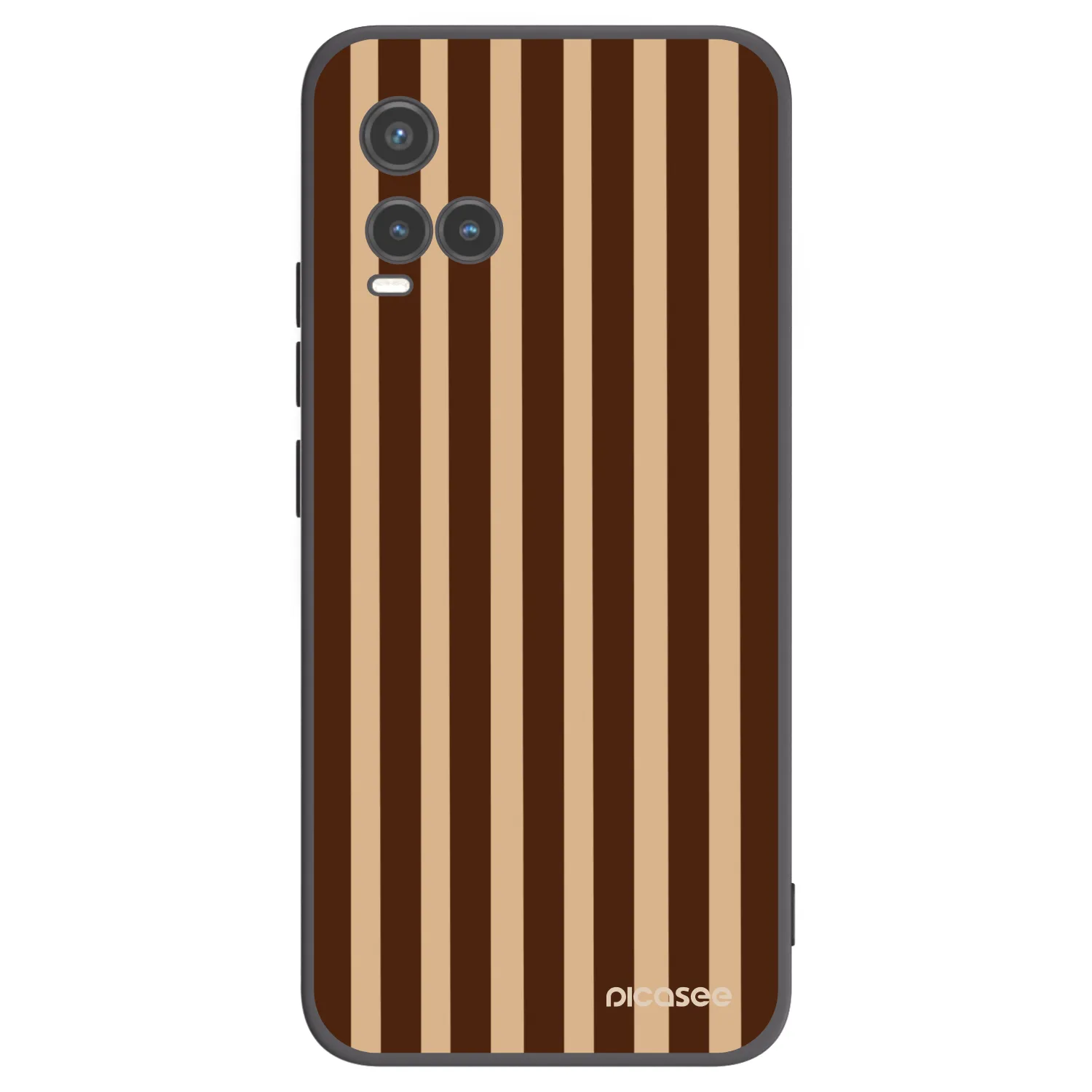 Picasee silikonski črni ovitek za Vivo Y33s - Brown lines