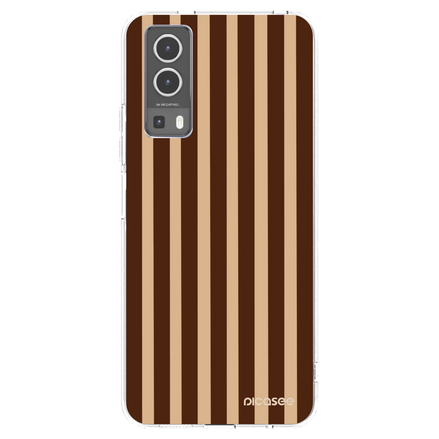 Picasee silikonski prozorni ovitek za Vivo Y72 5G - Brown lines