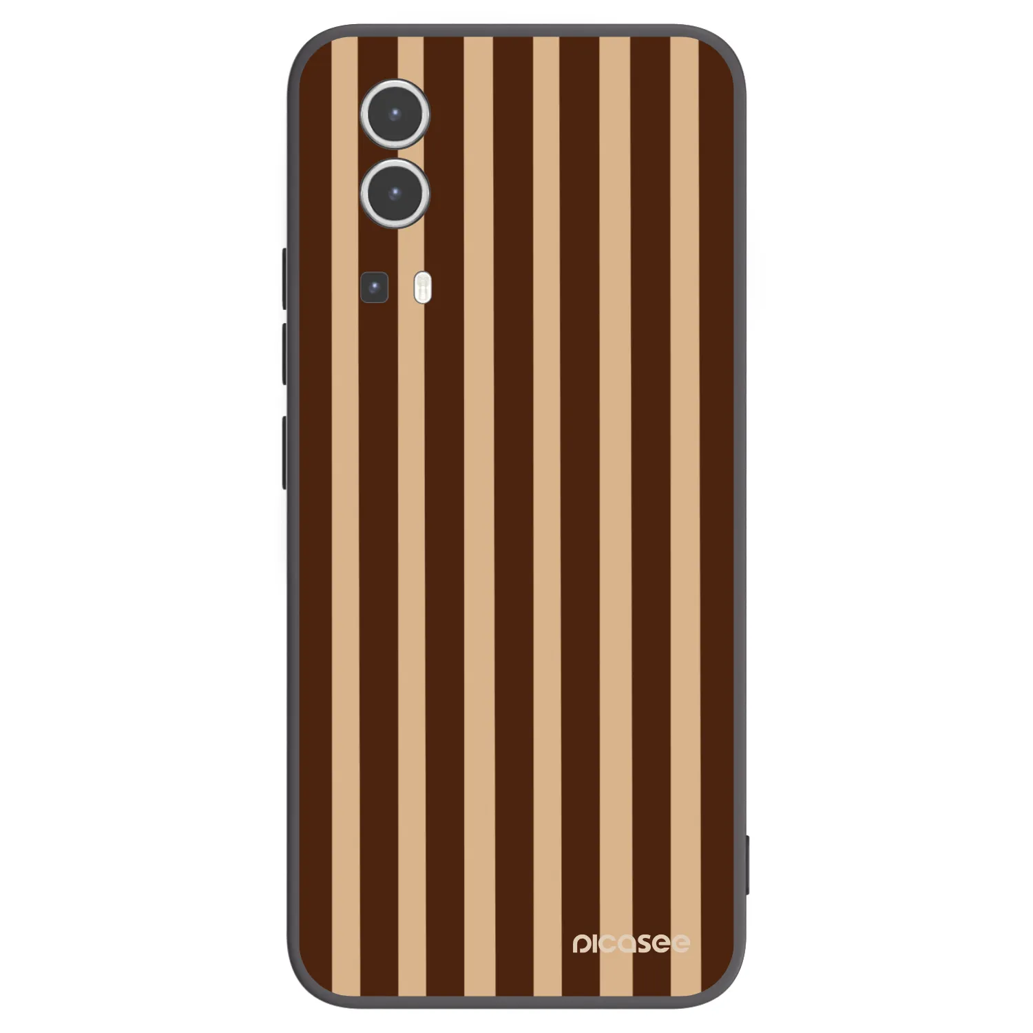 Picasee silikonski črni ovitek za Vivo Y72 5G - Brown lines