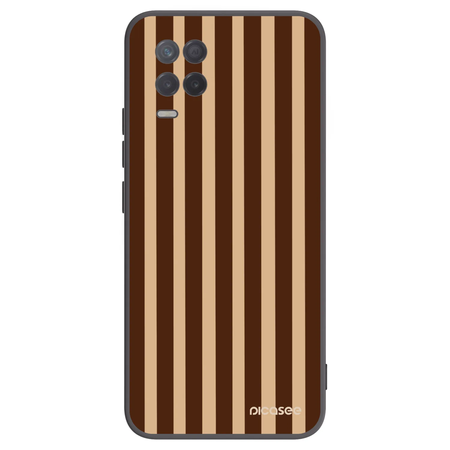 Picasee silikonski črni ovitek za Realme 8 5G - Brown lines